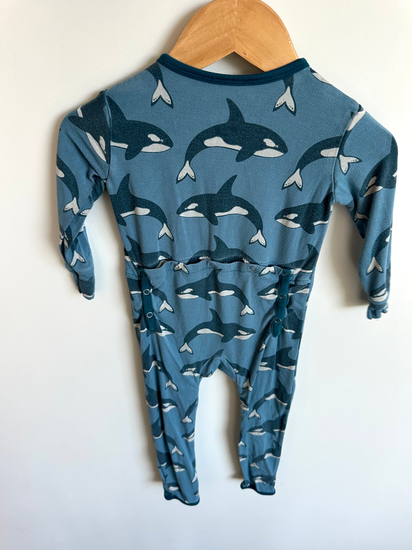 Orca Whale Blue Bamboo Sleeper / 18-24m