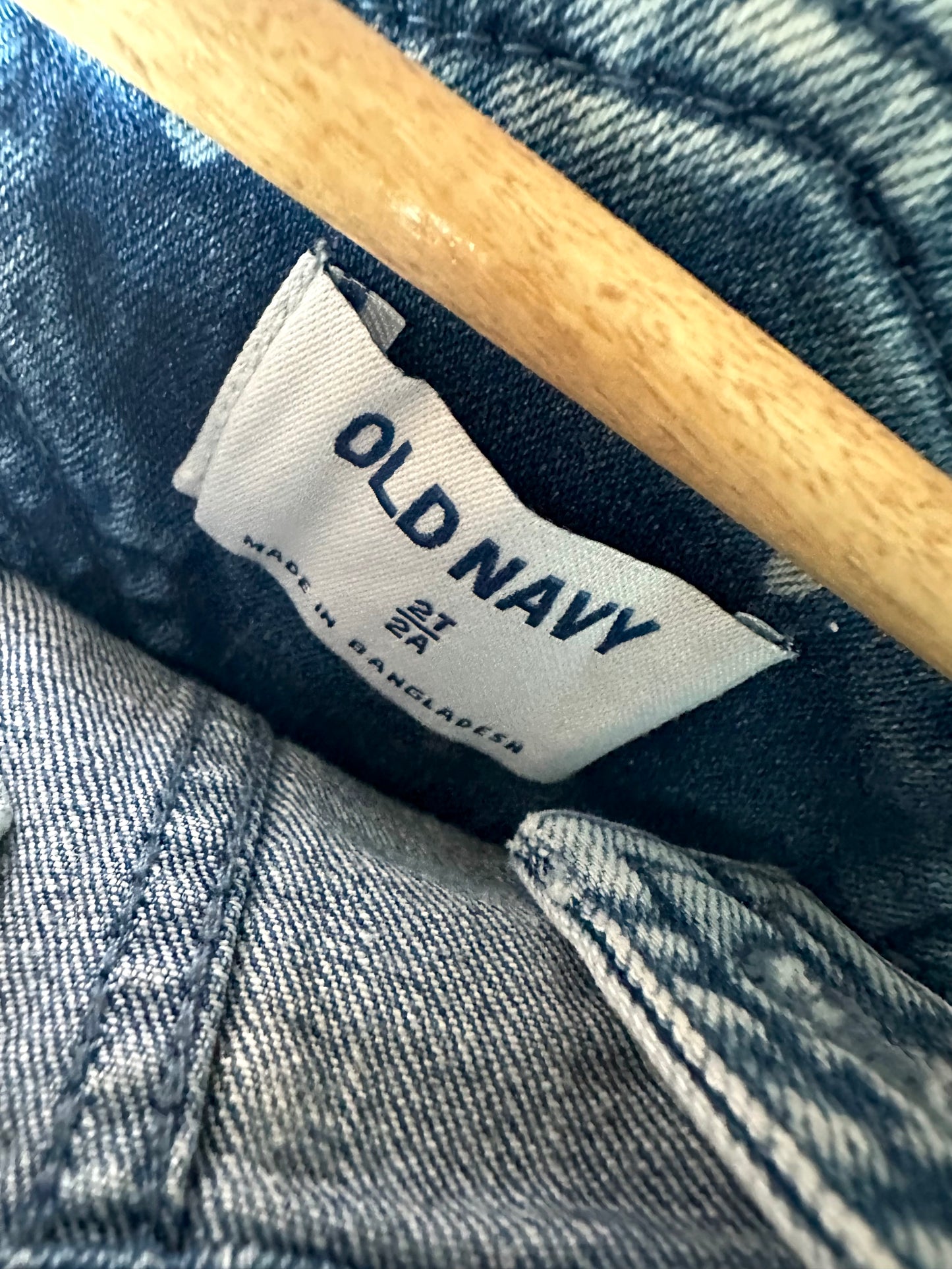 Heart Pattern Denim Overalls / 2T