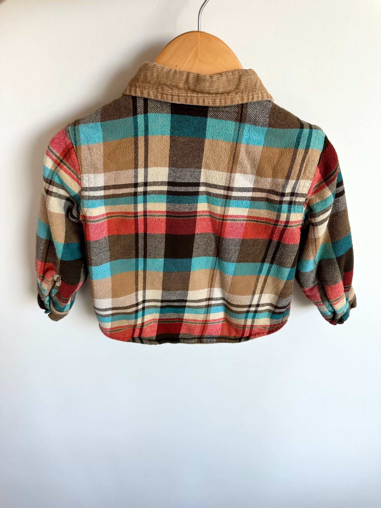 Collar Plaid Shacket Top / 2T