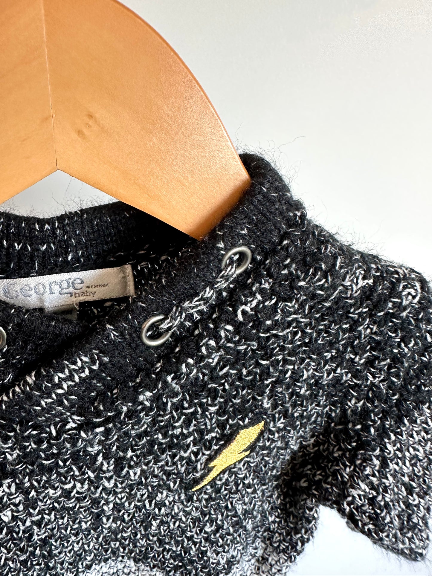Lightening Grey Ombre Sweater / 0-3m