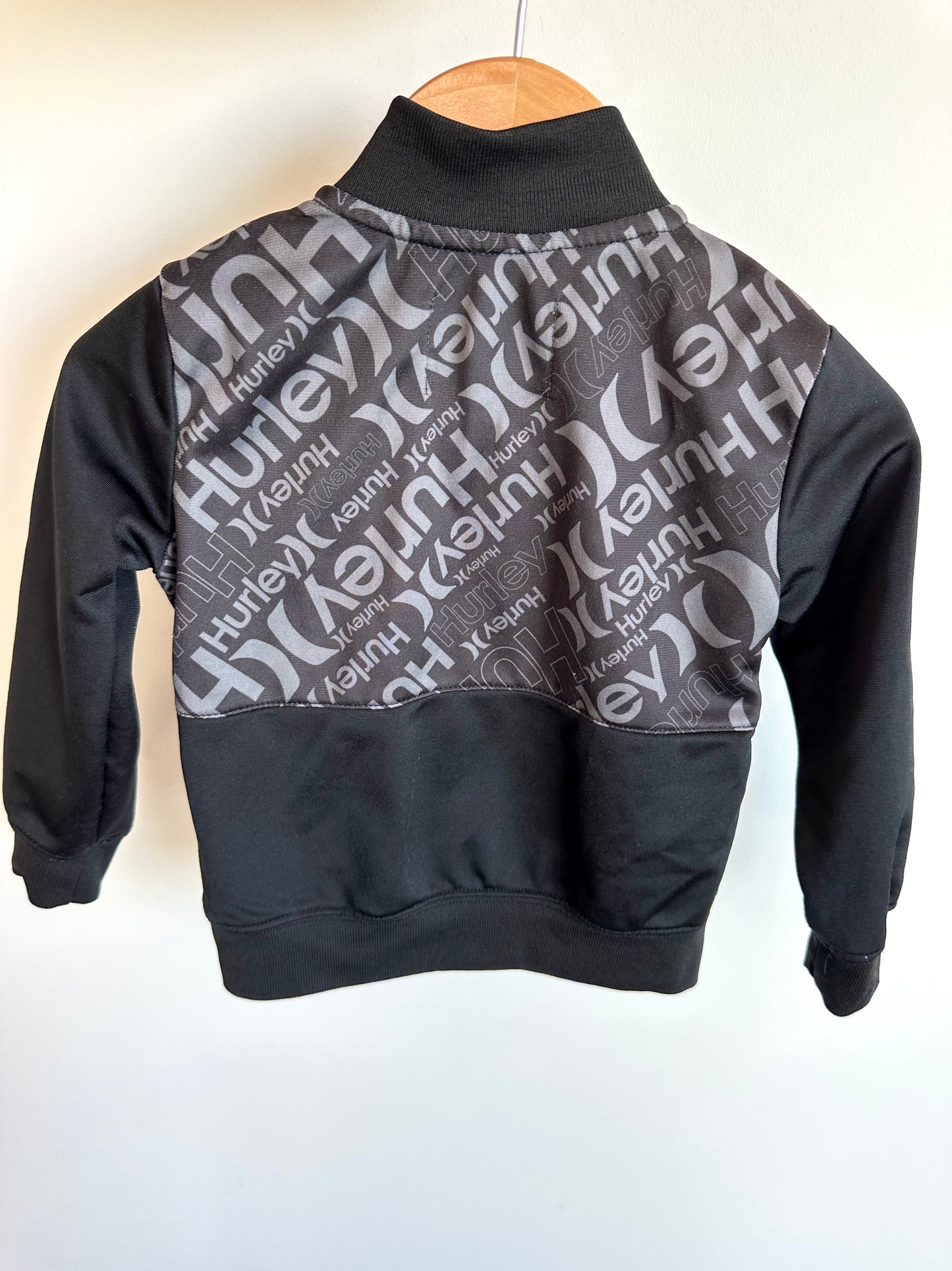 Hurley Name Pattern Zippered Sweater / 2T