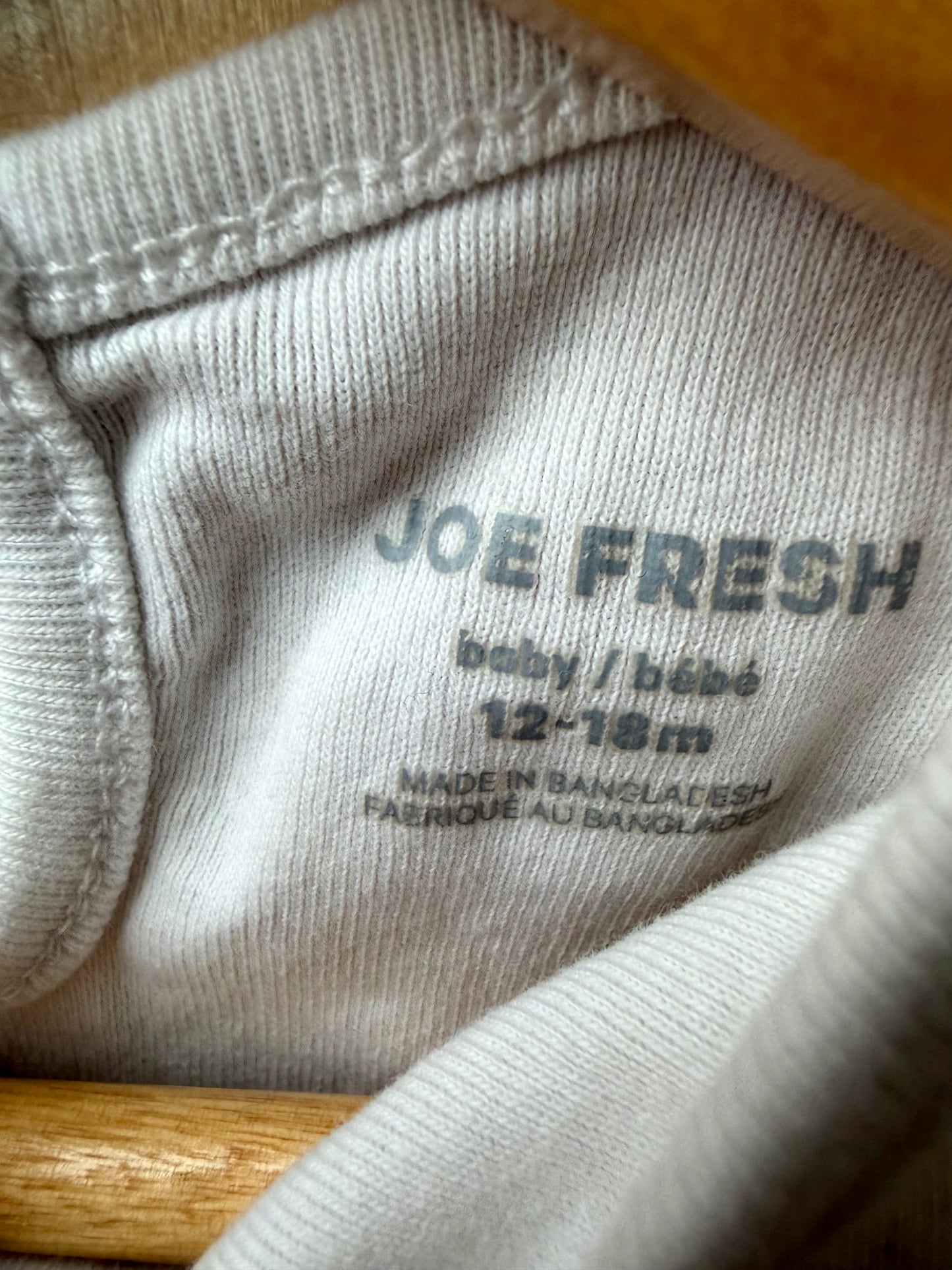 White Top and Chambray Bottom Dress / 12-18m