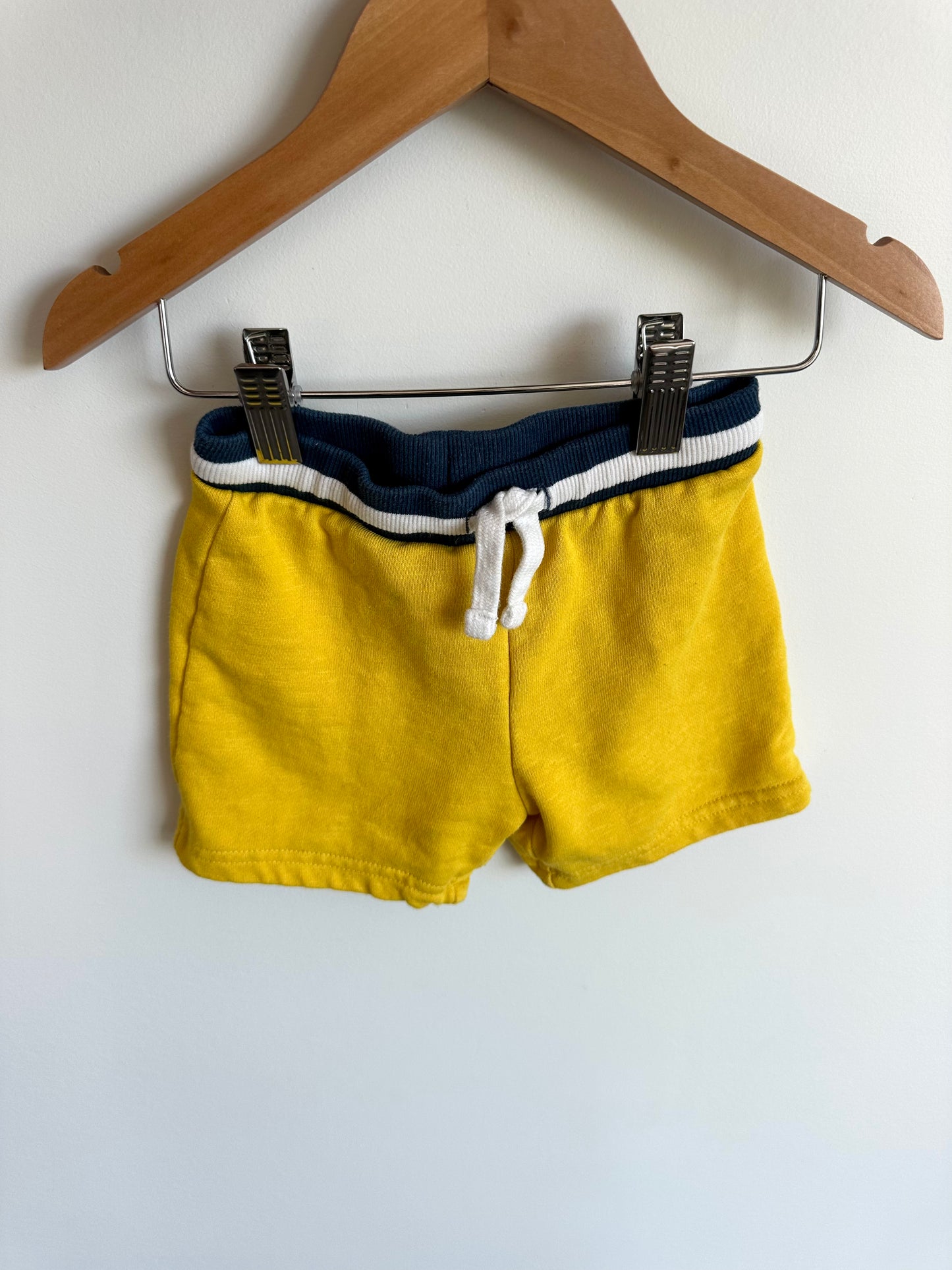 Yellow Shorts with Navy Waistband / 2T