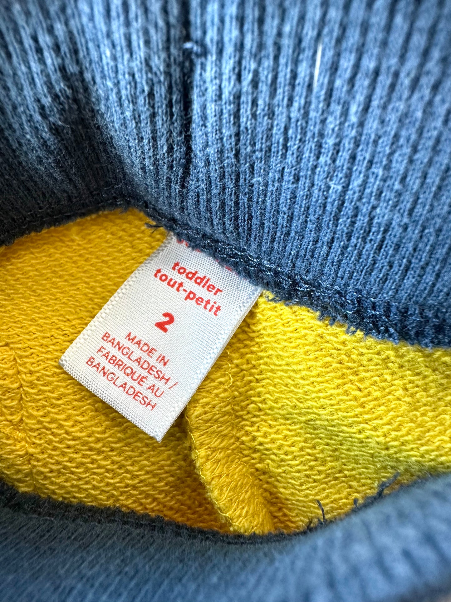Yellow Shorts with Navy Waistband / 2T