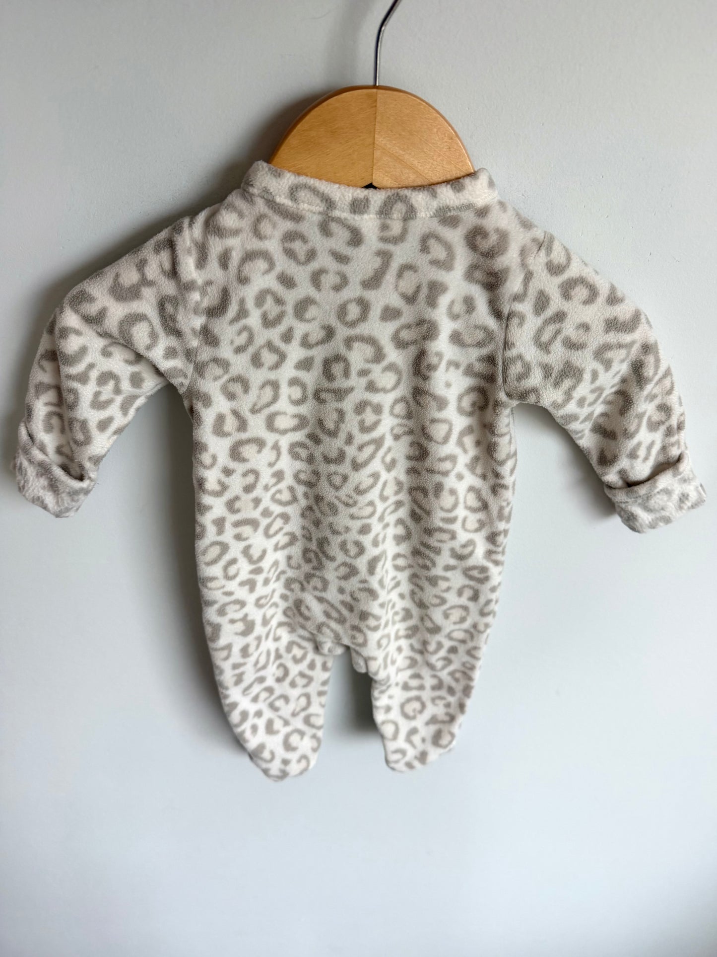 Animal Print Fleece Sleeper / 0-3m