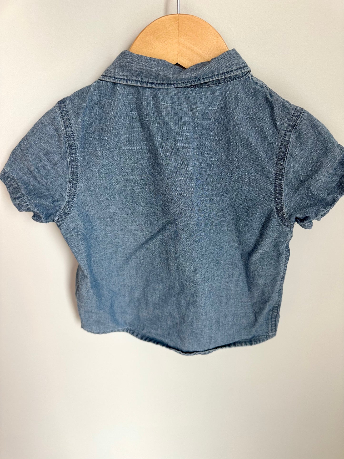 Button Up Chambray T-Shirt / 12-18m