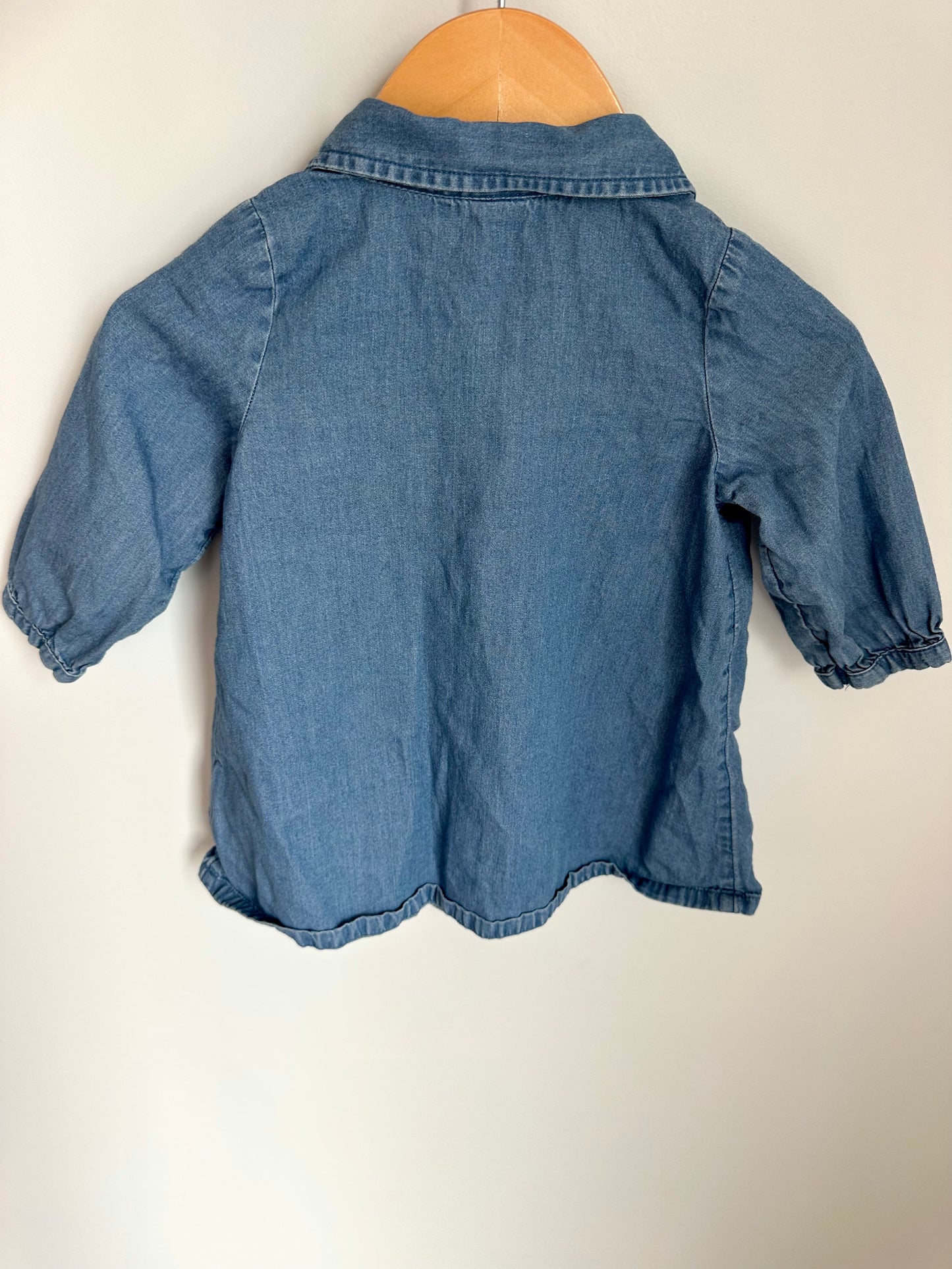 Chambray Prairie Dress / 6-12m
