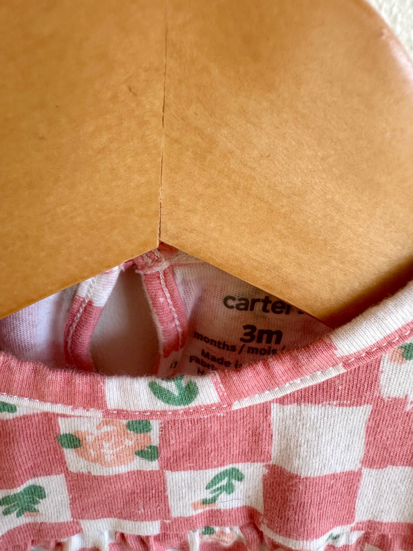 Floral Checkered Bodysuit / 3m