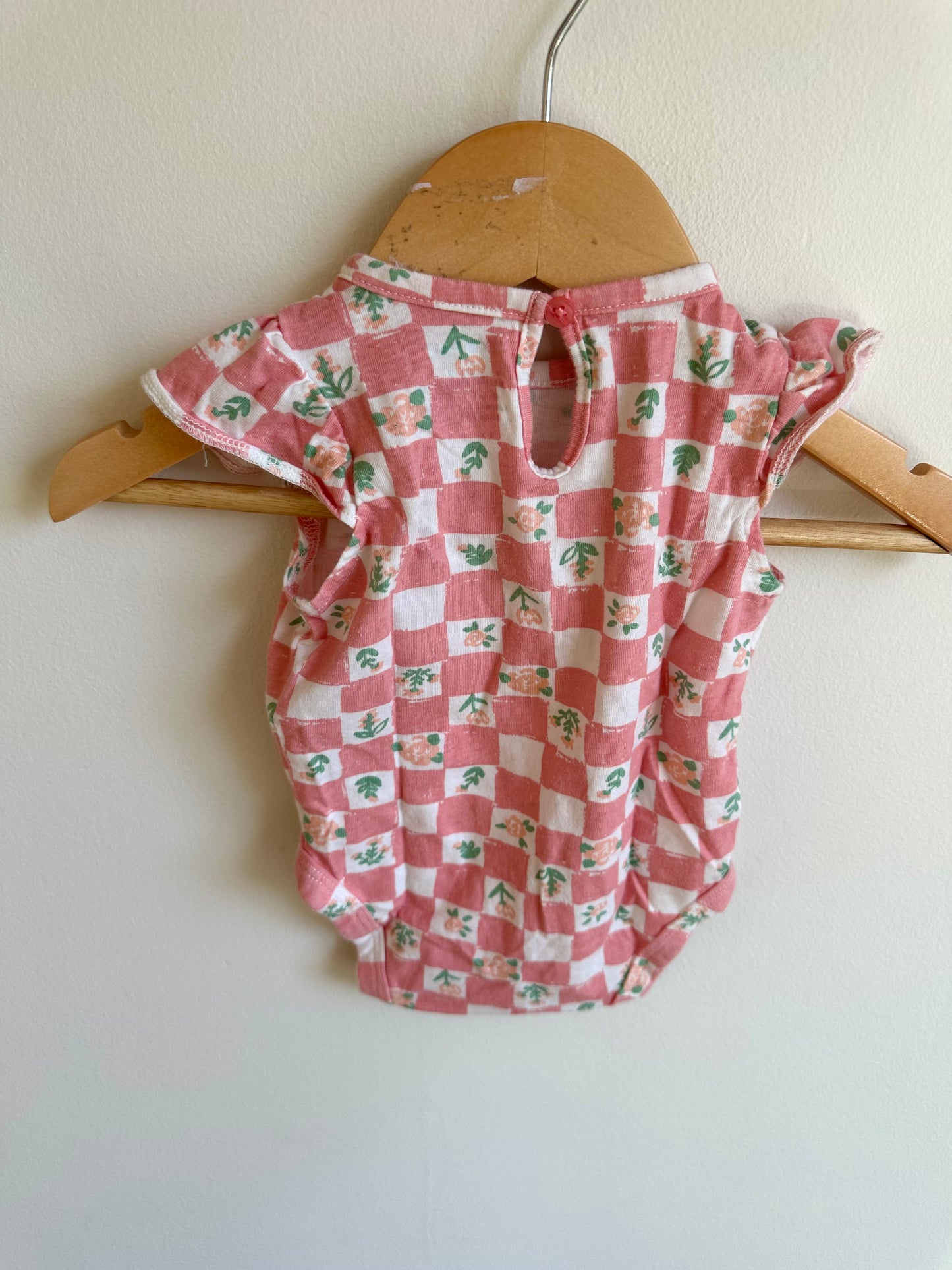 Floral Checkered Bodysuit / 3m