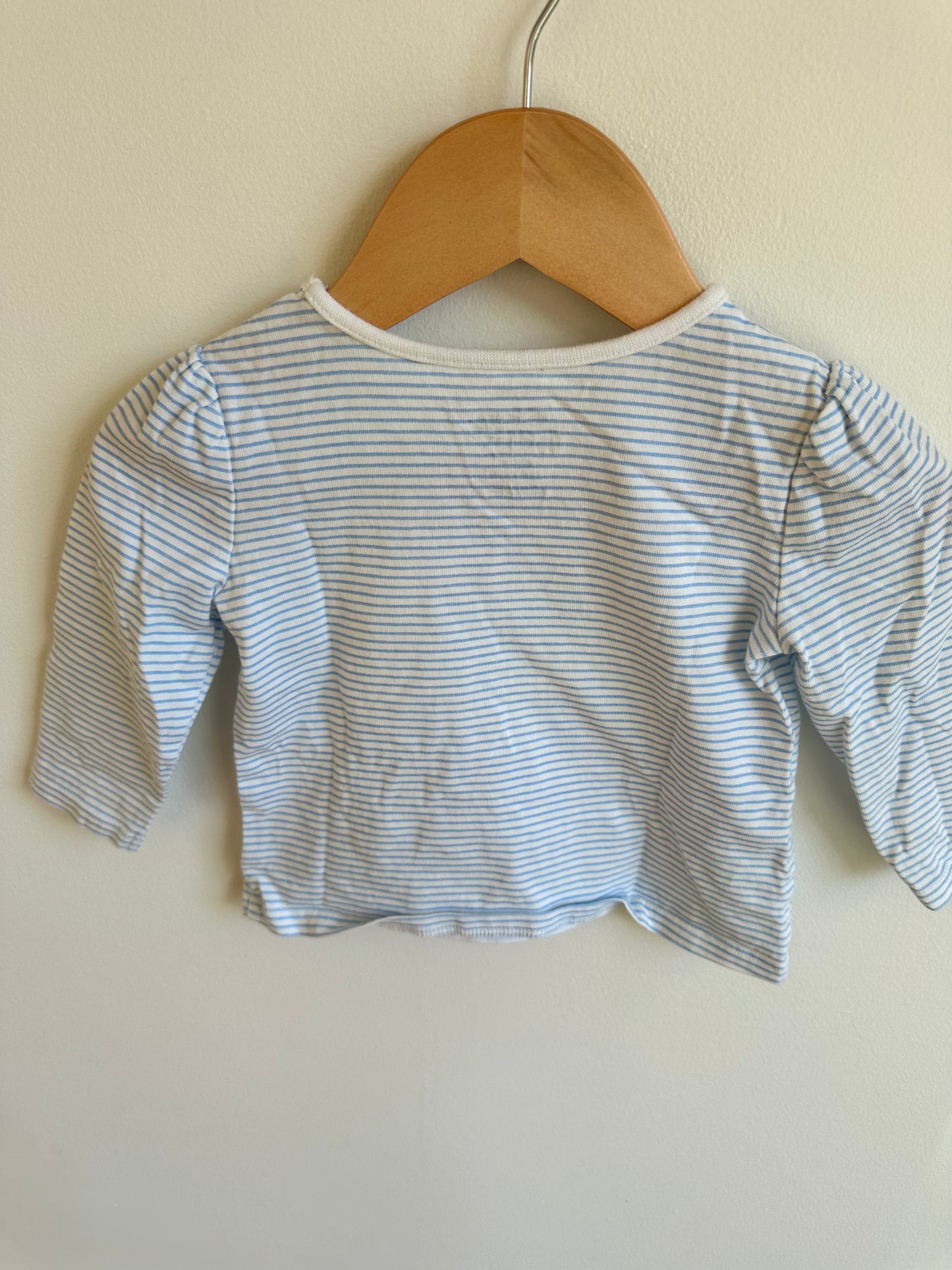 Princess Striped Blue Top / 12m