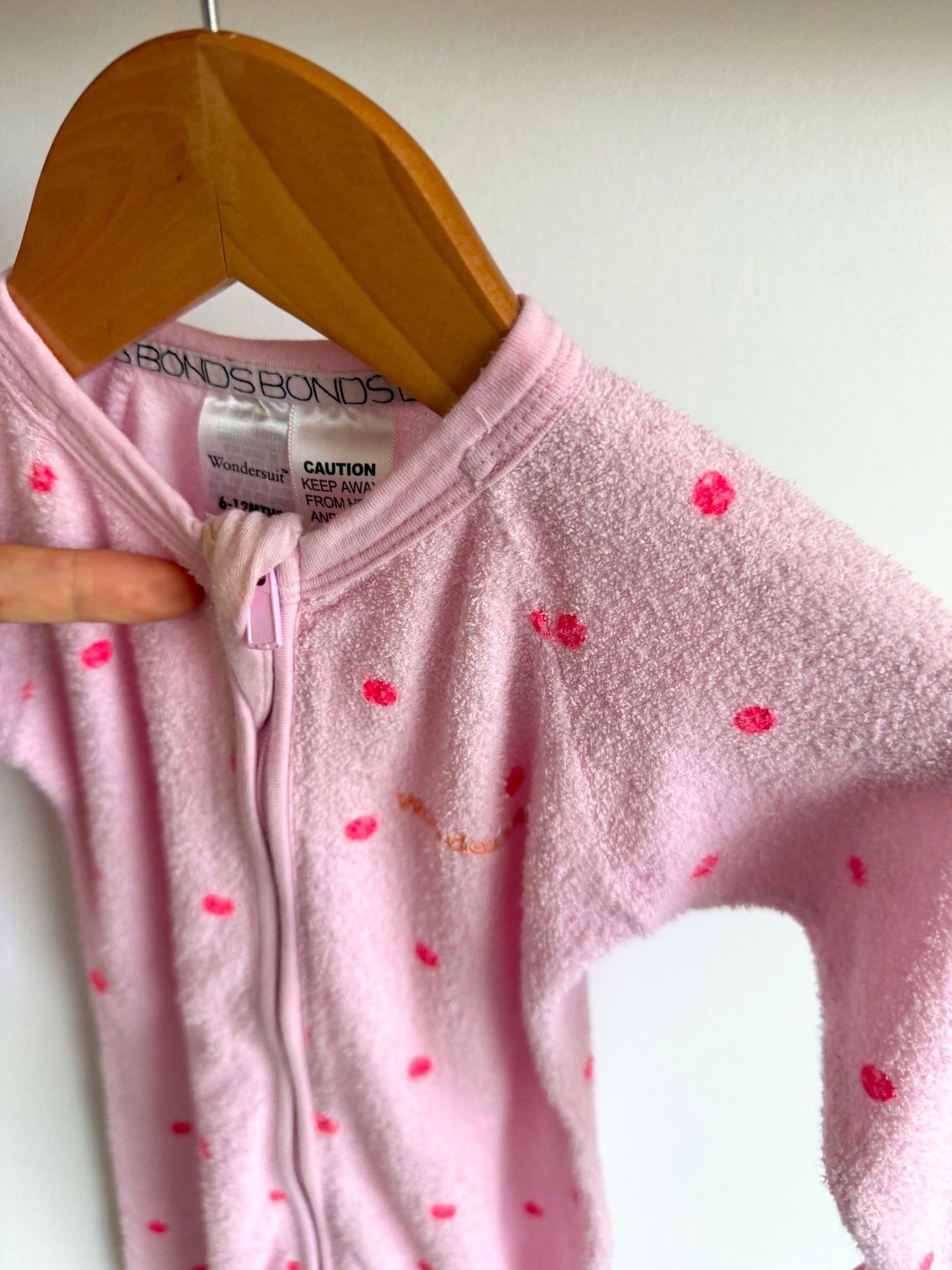 Bonds Pink Dotted Sleeper (PLAY) / 6-12m