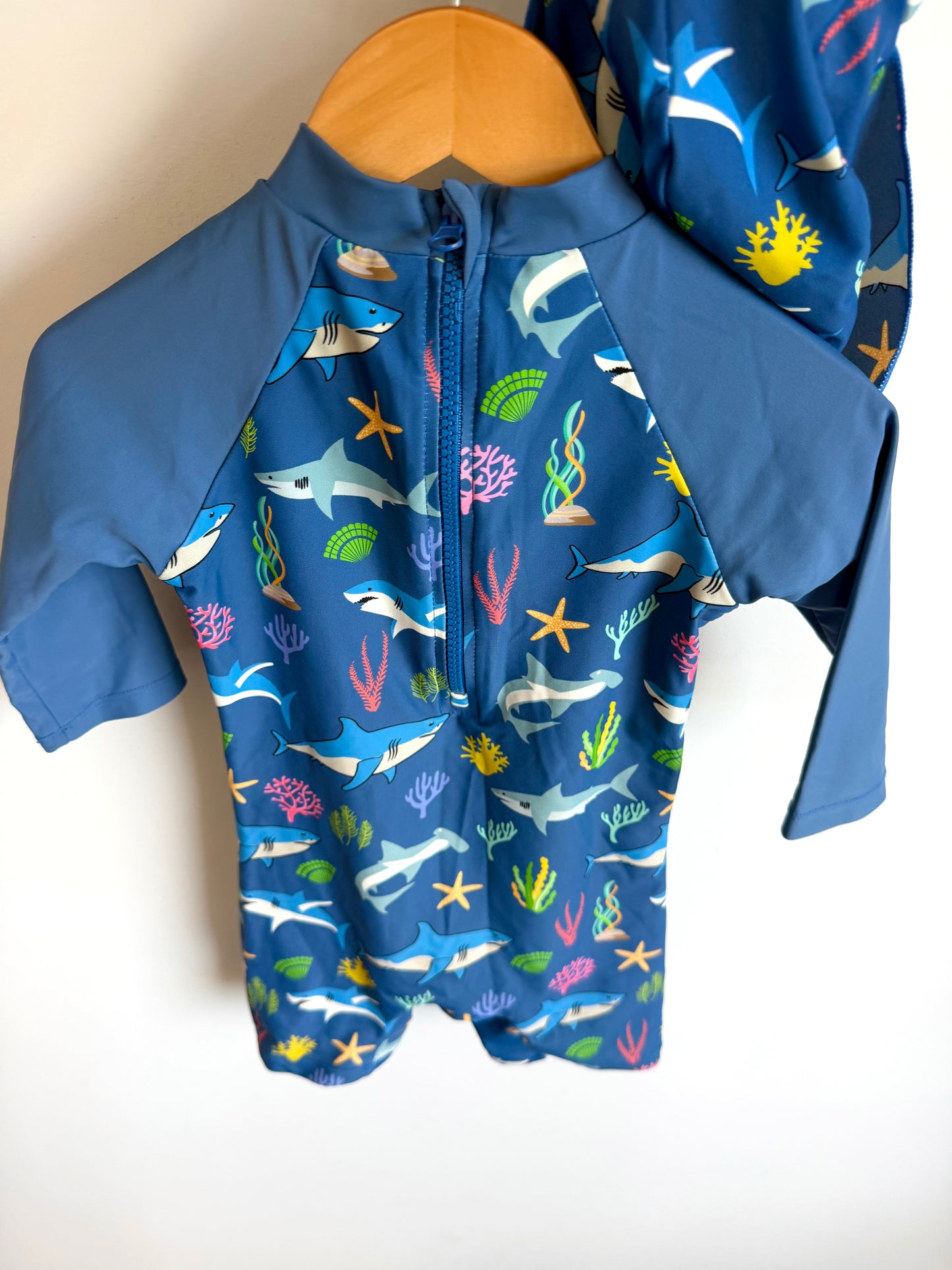 Ocean Swim Suit + Hat Set / 18-24m