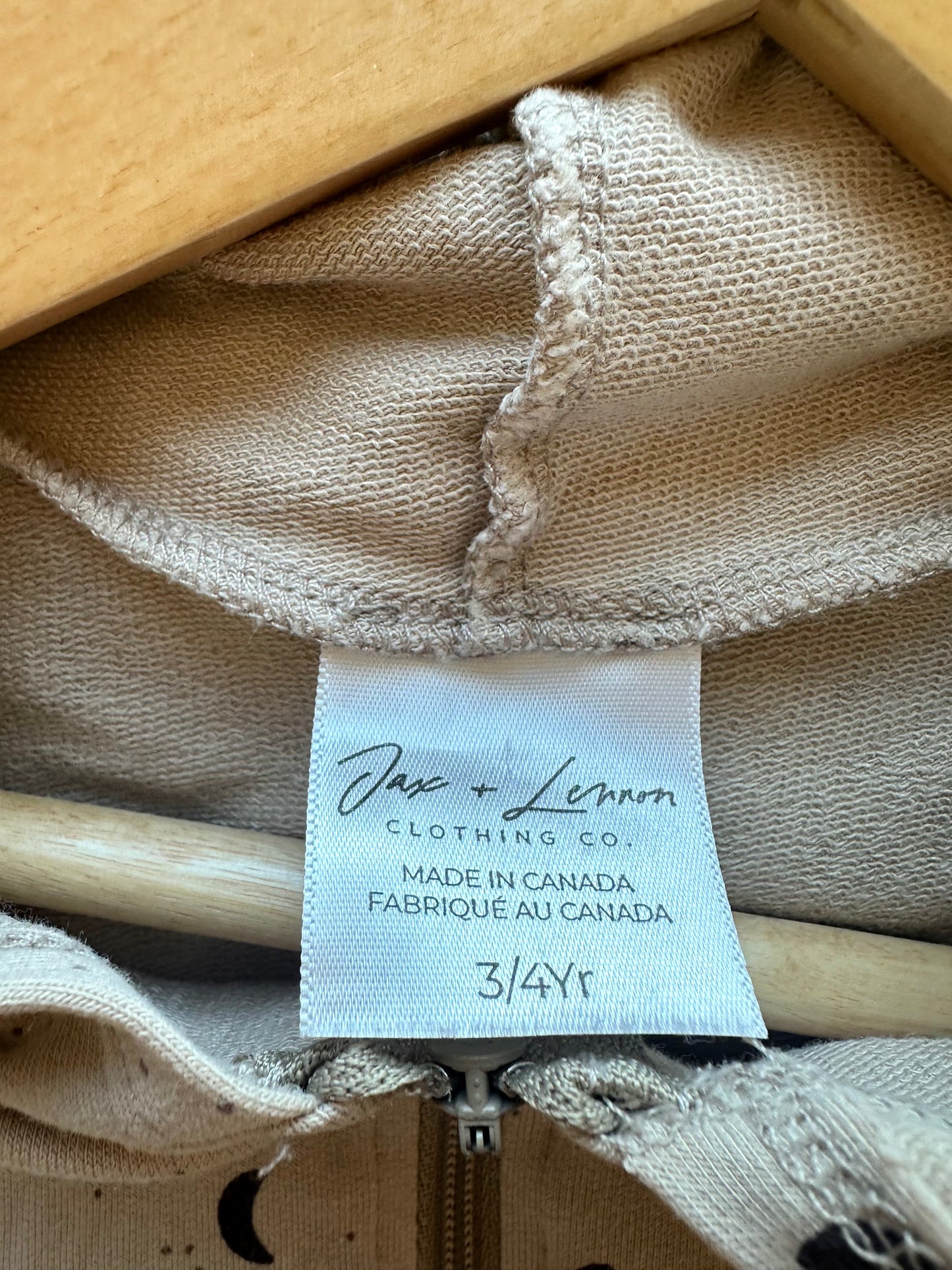 Jax & Lennon Bamboo Moon Hooded Jumpsuit/ 3-4 years