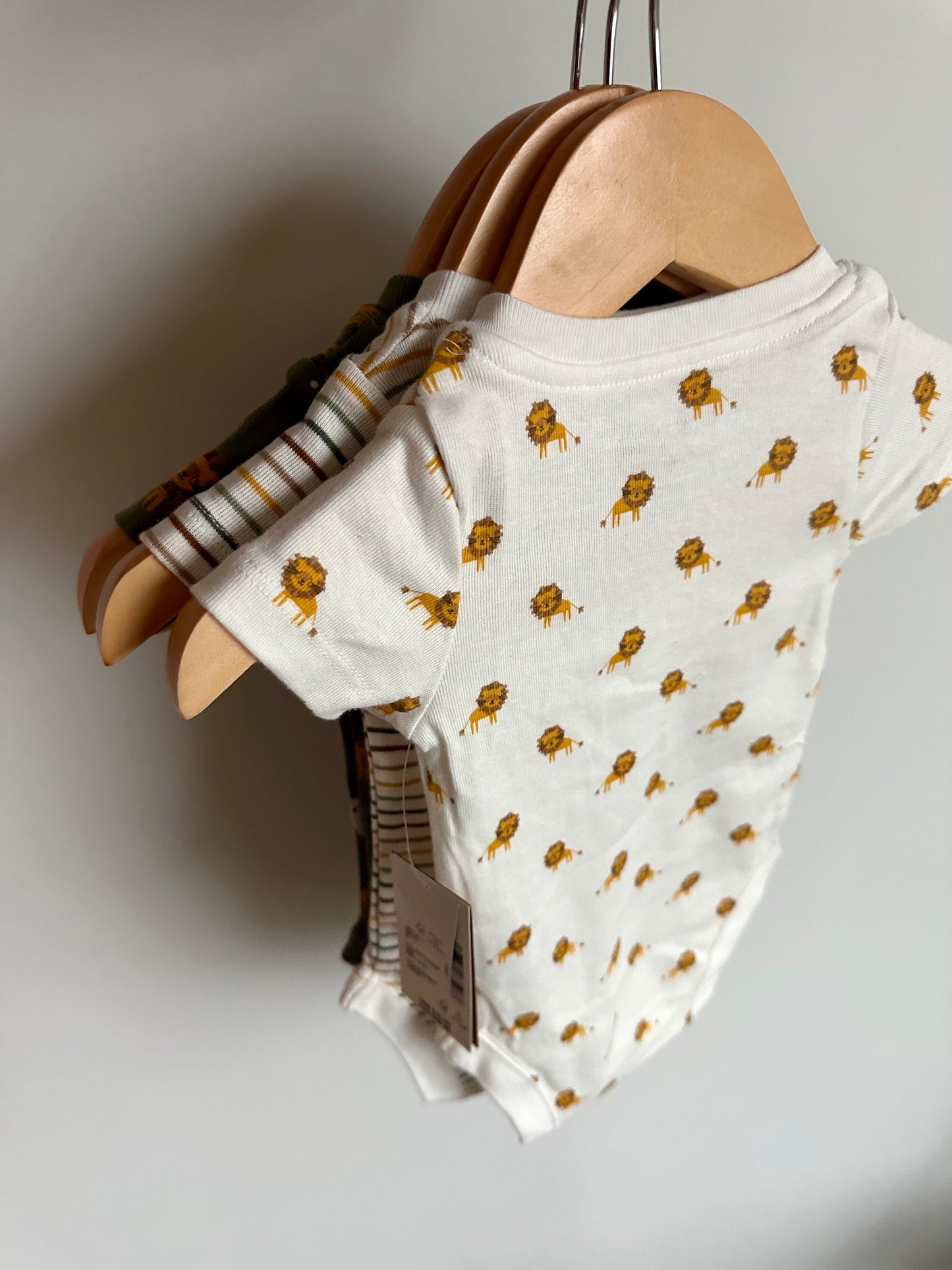 Lion, Animals, Striped Bodysuits (With Tags) / 3-6m