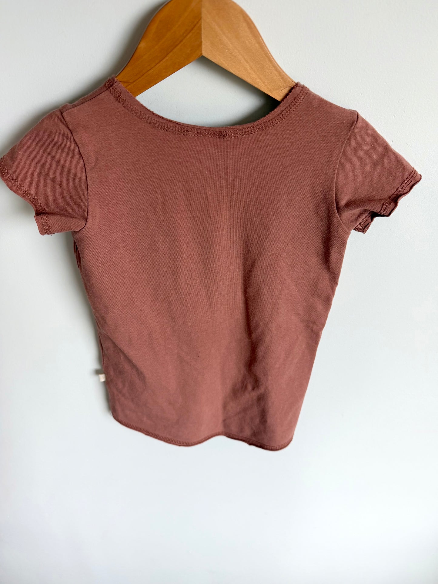 Jax + Lennon Bamboo Rust T-shirt Dress with Pocket / 18-24m