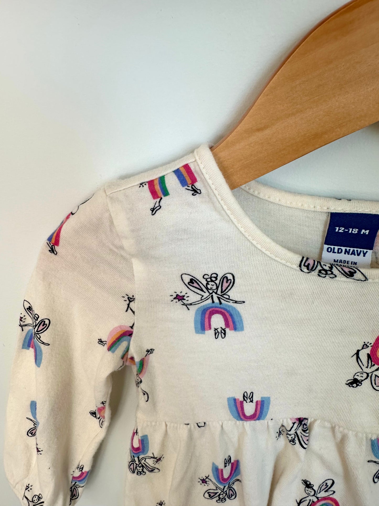 Fairy Rainbow Cream Dress / 12-18m