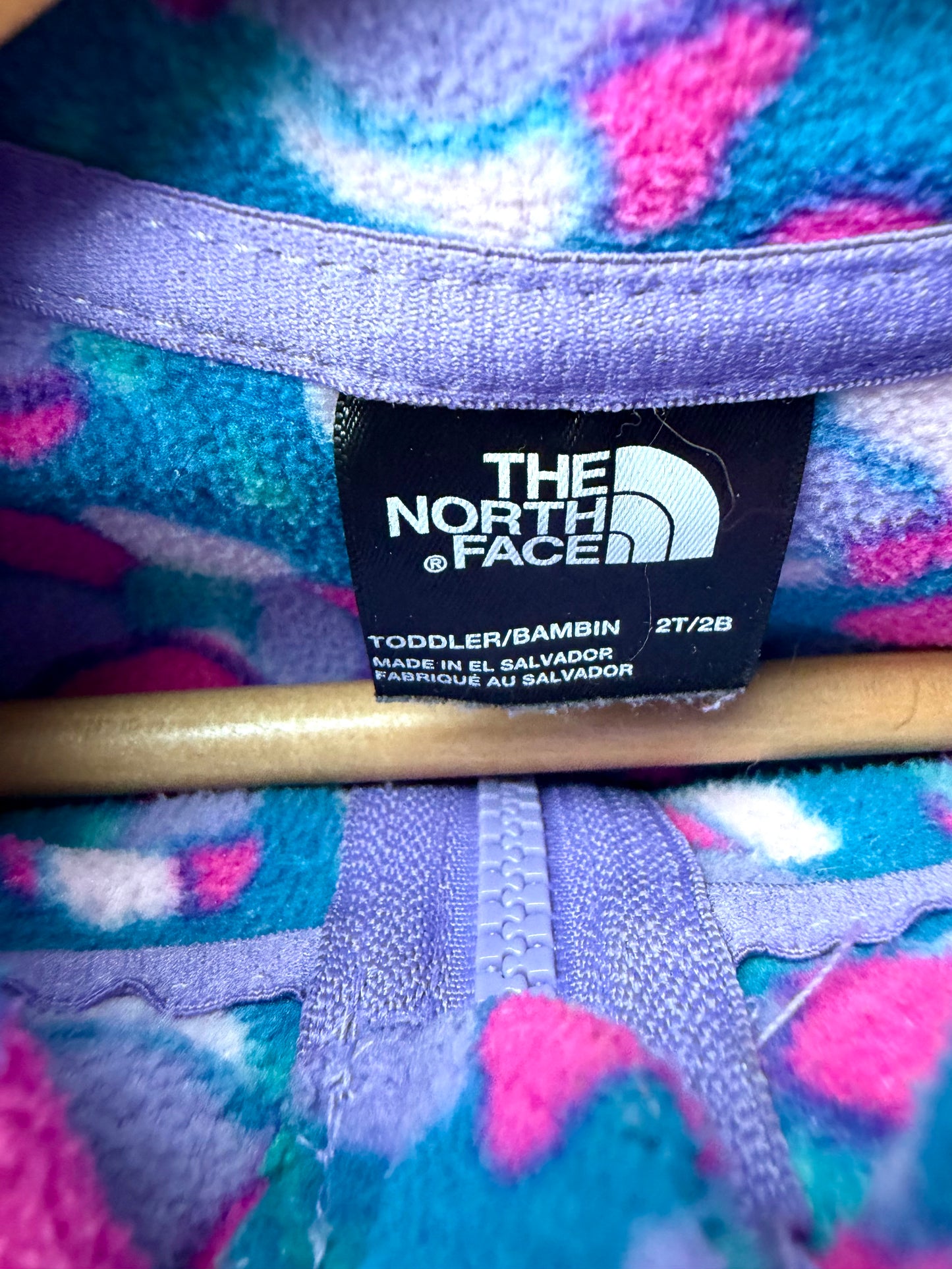 North Face Purple Fleece Zip Hoodie / 2T