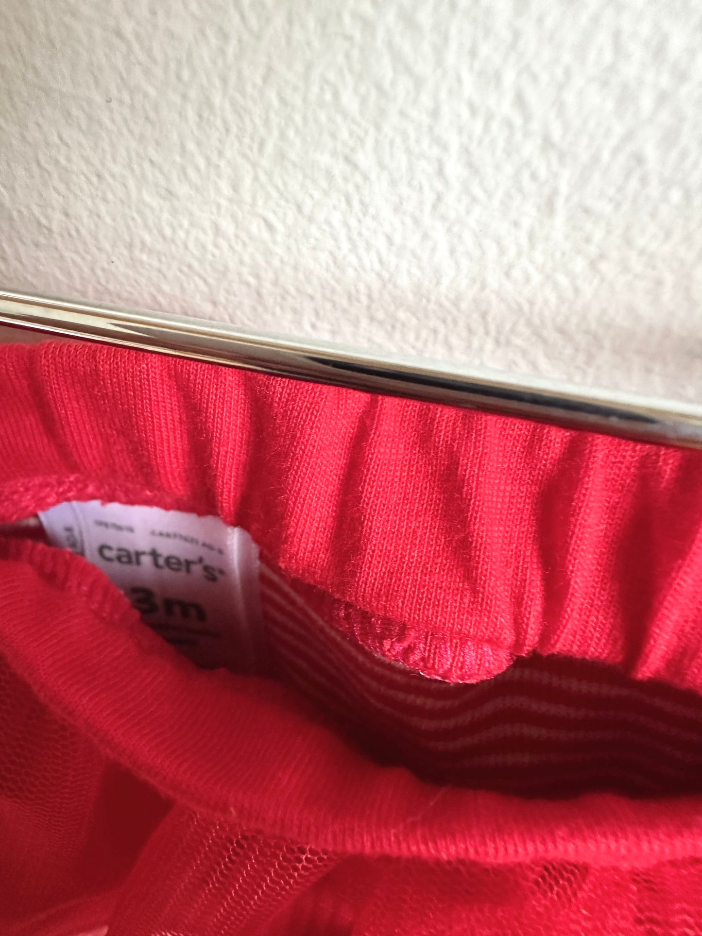 Red Striped Pants with Tutu / 3m