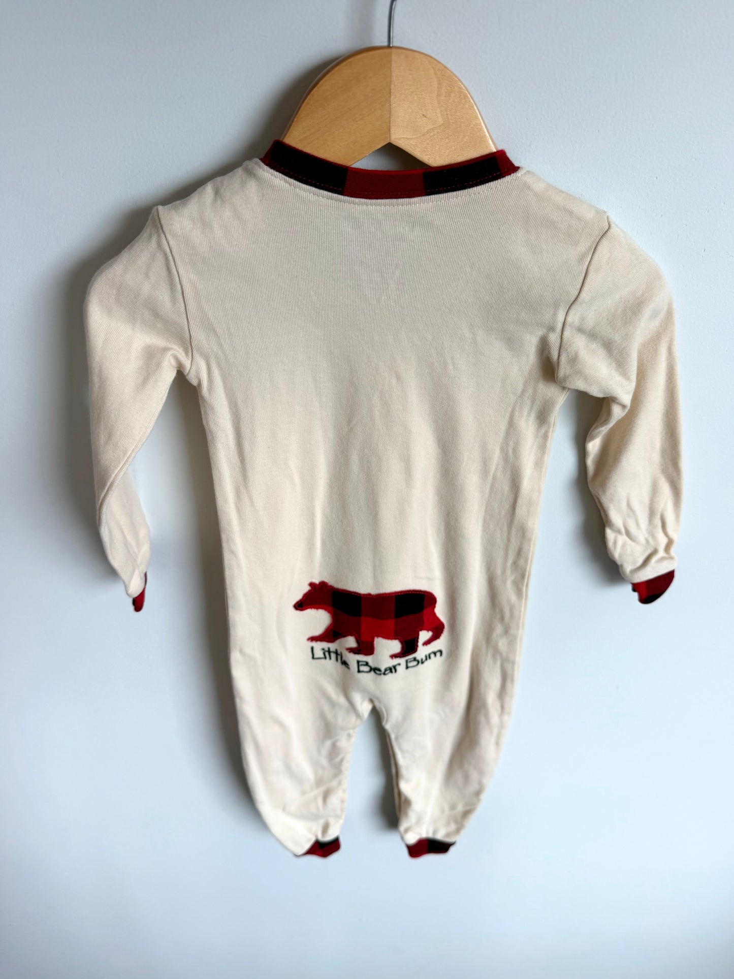 Cream Red Bear Sleeper / 18-24m