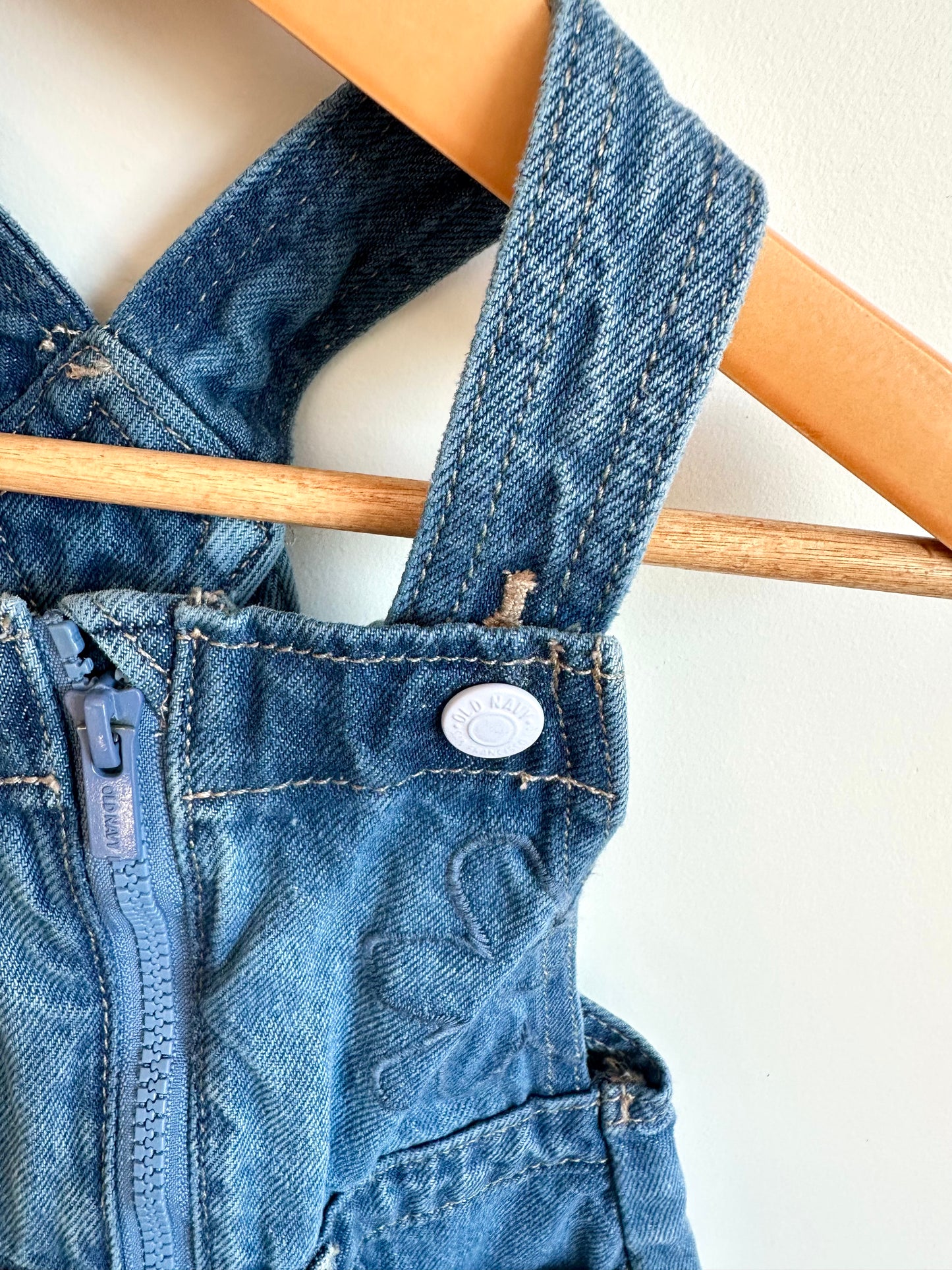 Jean Zipper Overall Dress / 12-18m