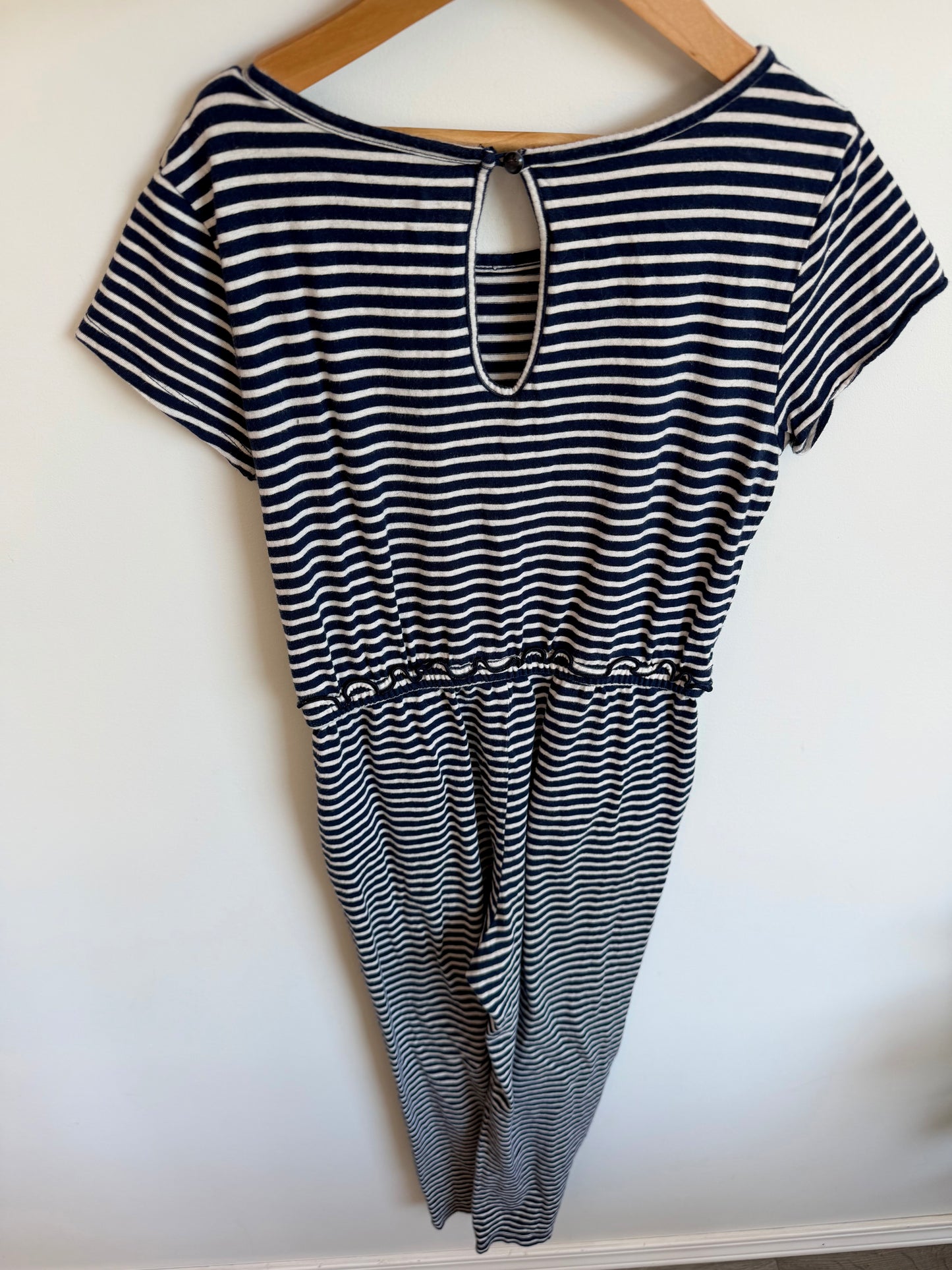 Navy Striped Jumpsuit / 10-12 years