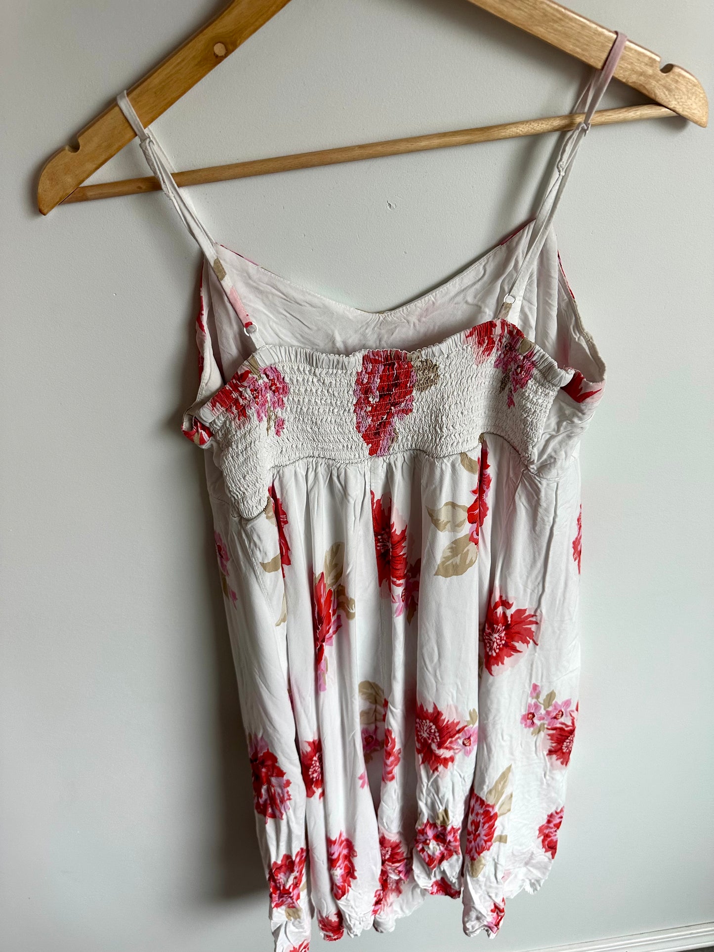 White Floral Maternity Dress / XS