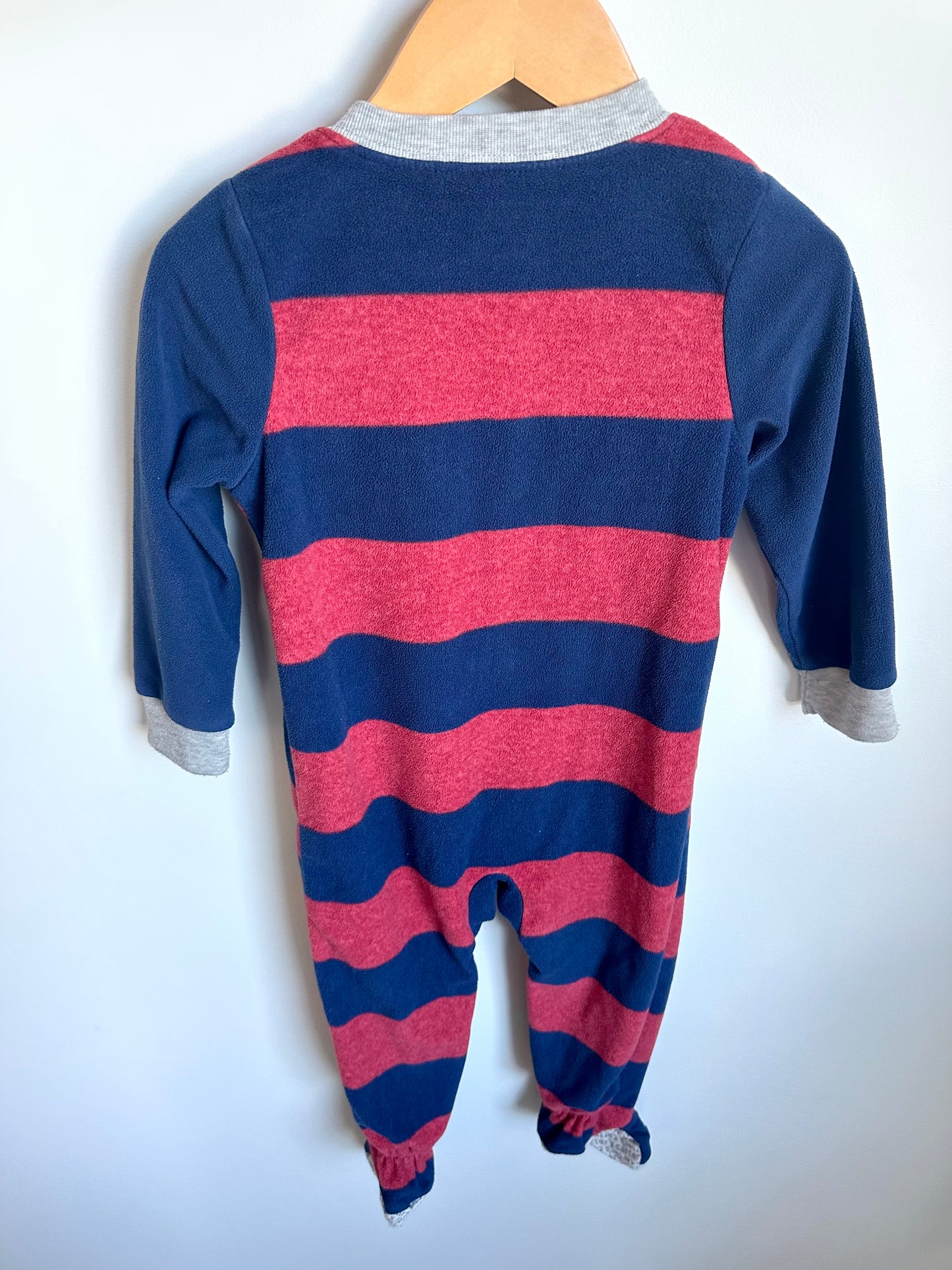 Fleece Striped Football Sleeper / 2T