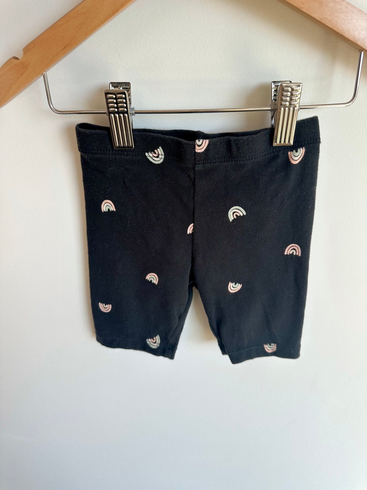 Rainbow Black Biker Shorts / 18-24m