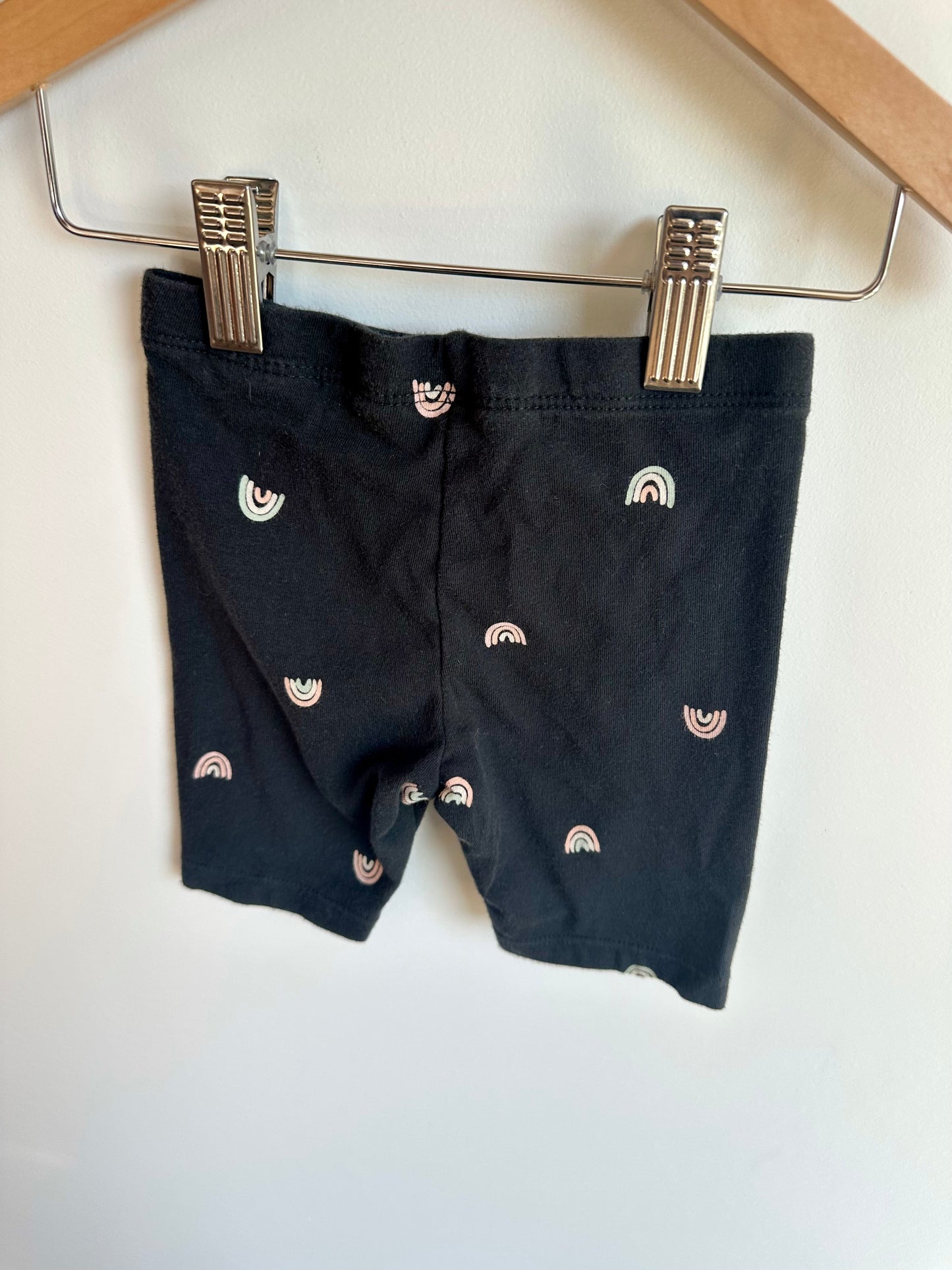 Rainbow Black Biker Shorts / 18-24m