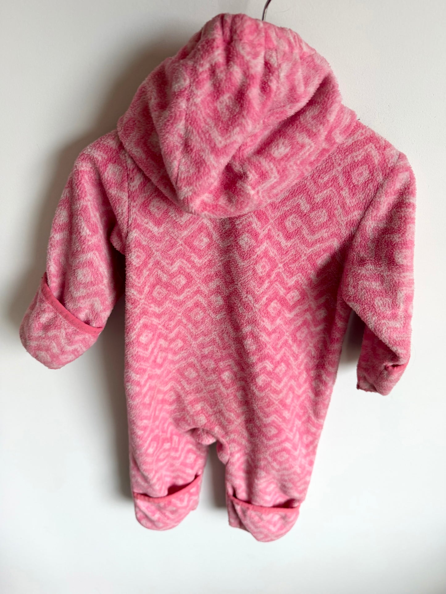 Columbia Pink Fleece Bunting Suit / 12-18m