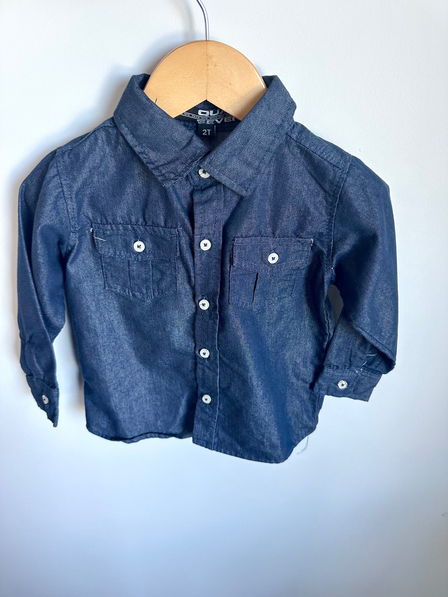 Blue Collared Dress Shirt / 2T