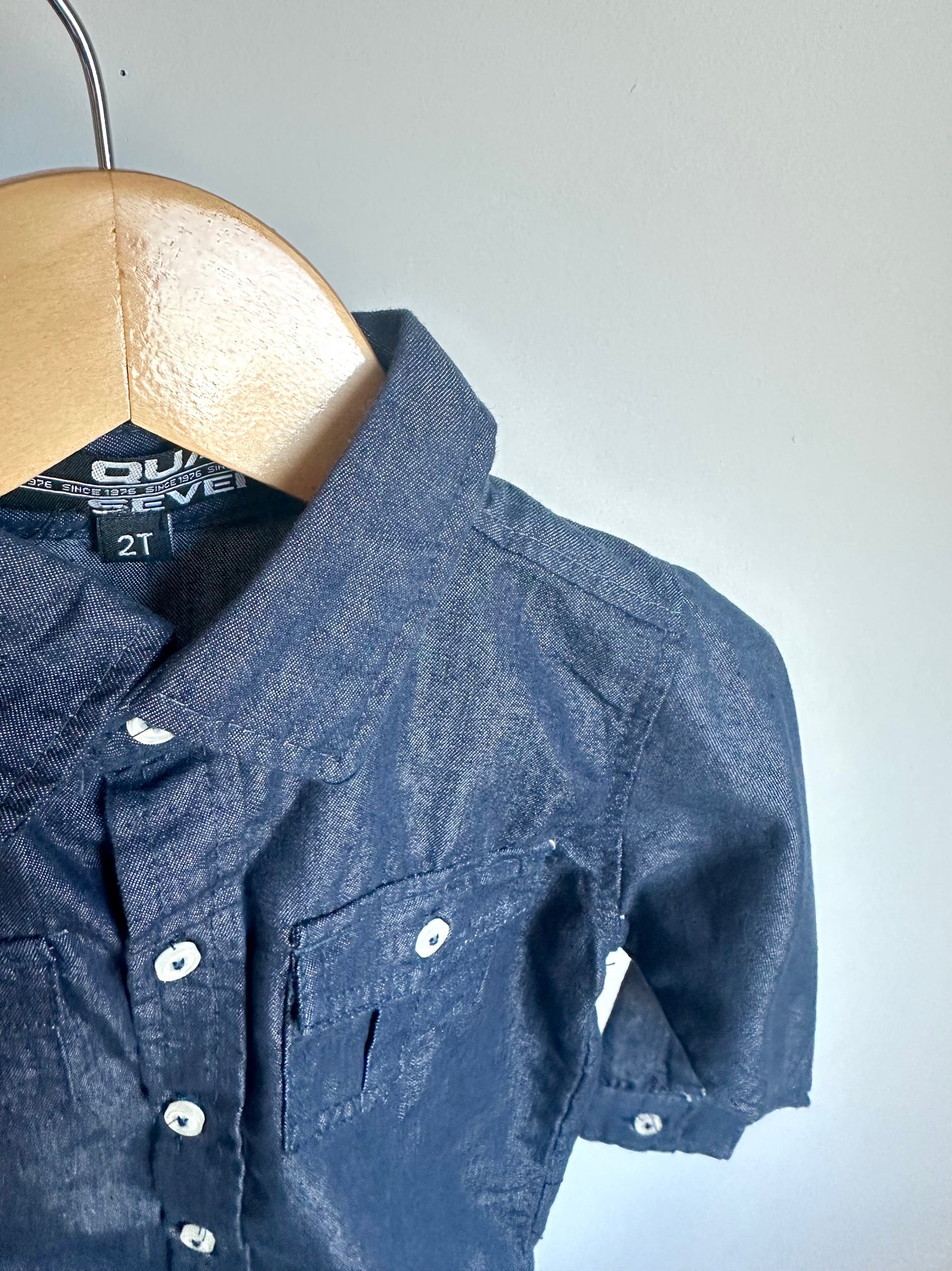 Blue Collared Dress Shirt / 2T