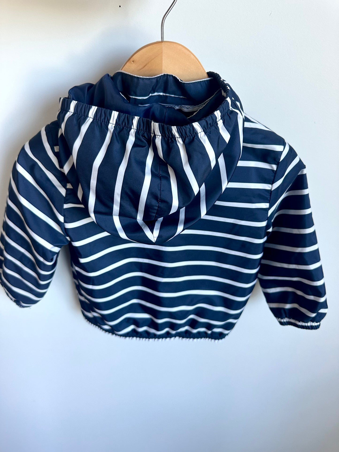 H&M Stripe Hooded Windbreaker / 9-12m