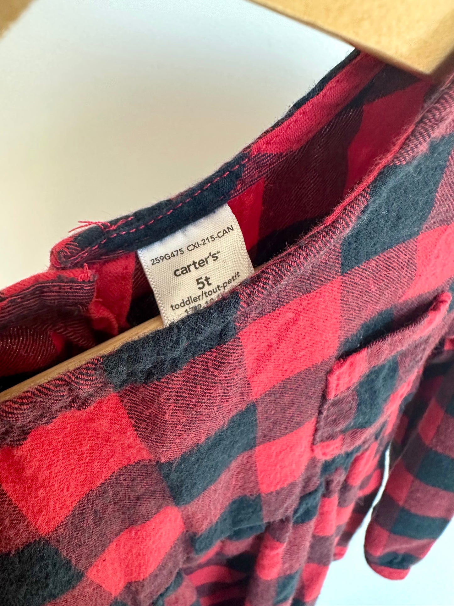 Checkered Long Sleeve Top / 5 years
