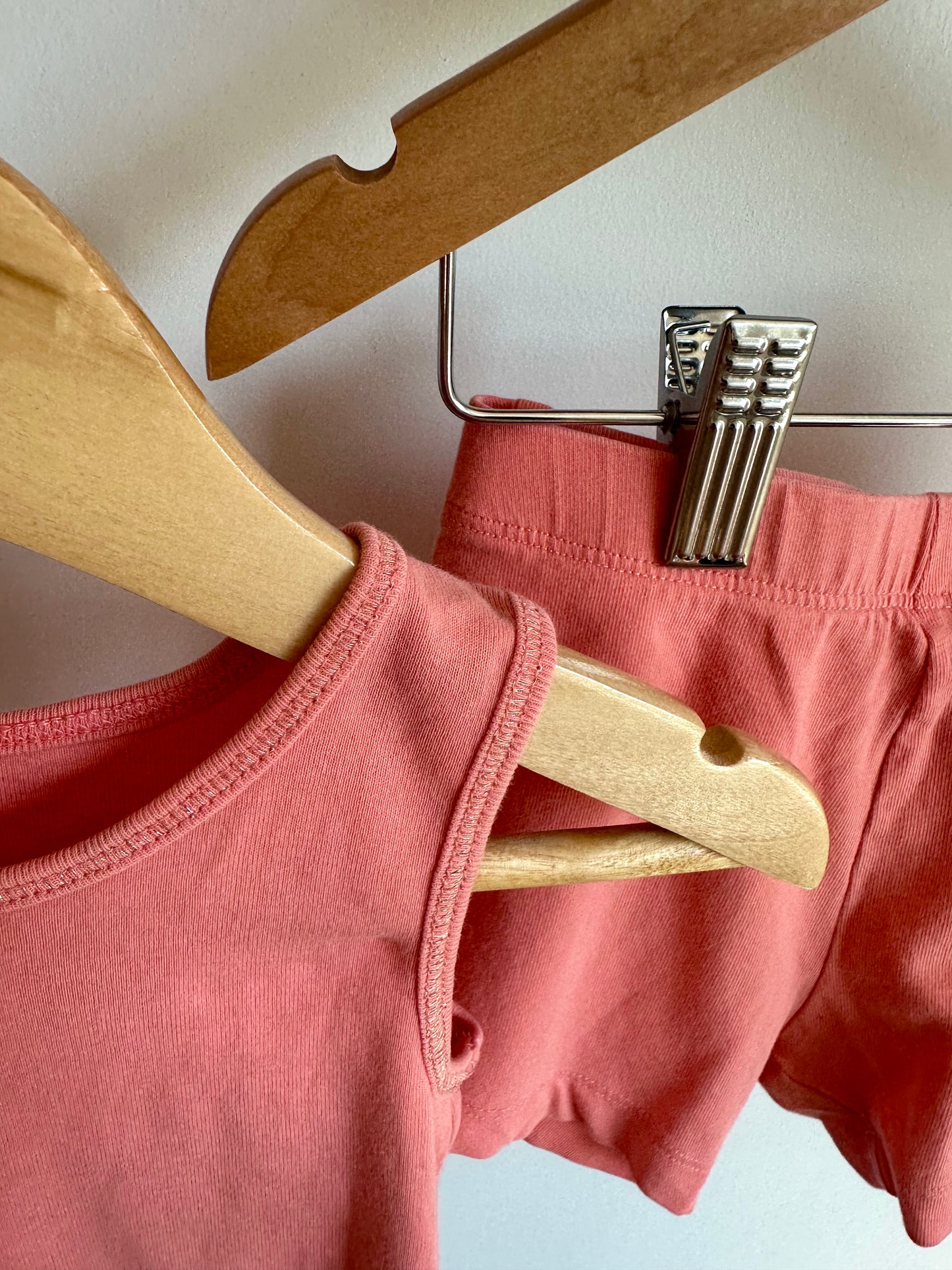 Peach Pinky Tank + Biker Shorts / 2-3T