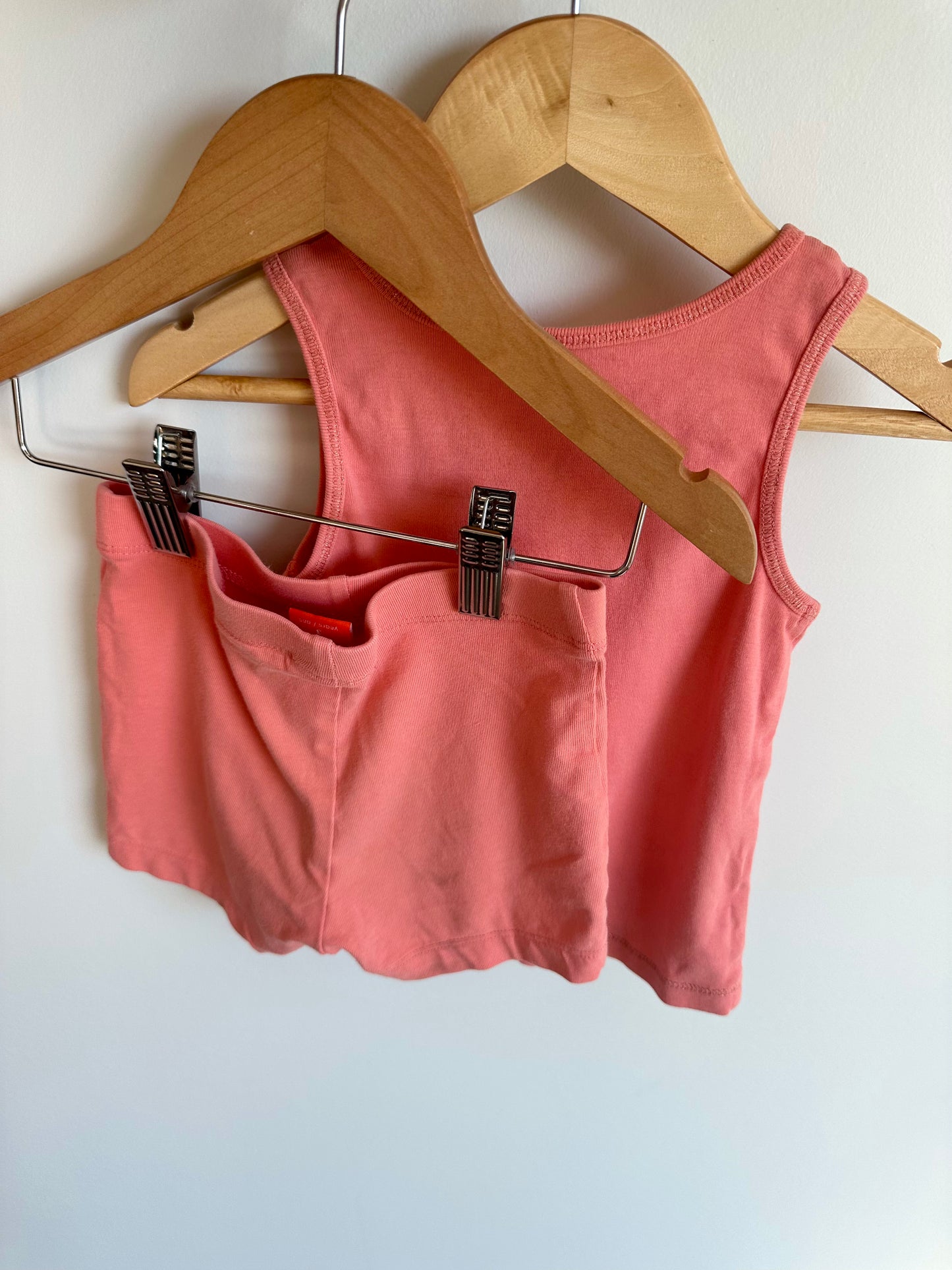 Peach Pinky Tank + Biker Shorts / 2-3T