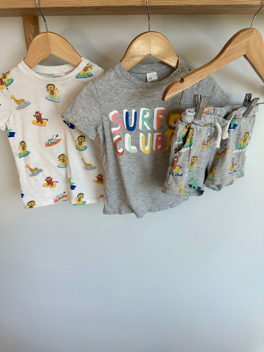 Surf Club Tops + Shorts Set / 12-18m