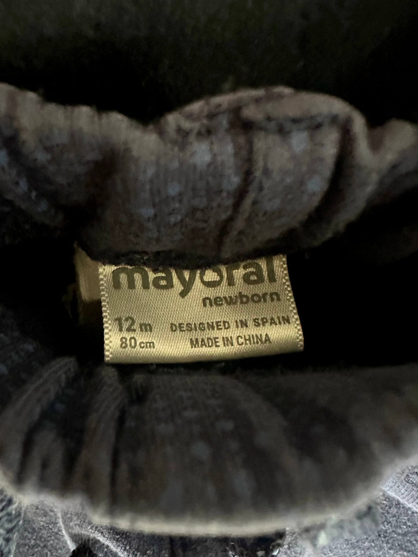 Blue Dotted Drawstring Pants / 12m