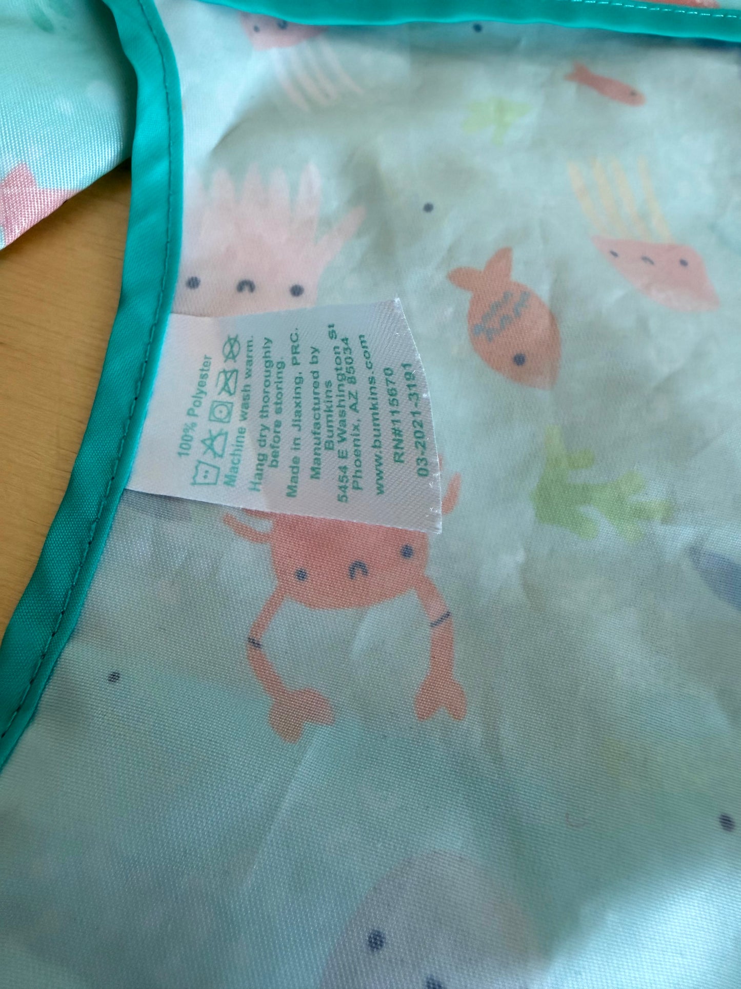 Ocean Long Sleeve Bib / 6-24m