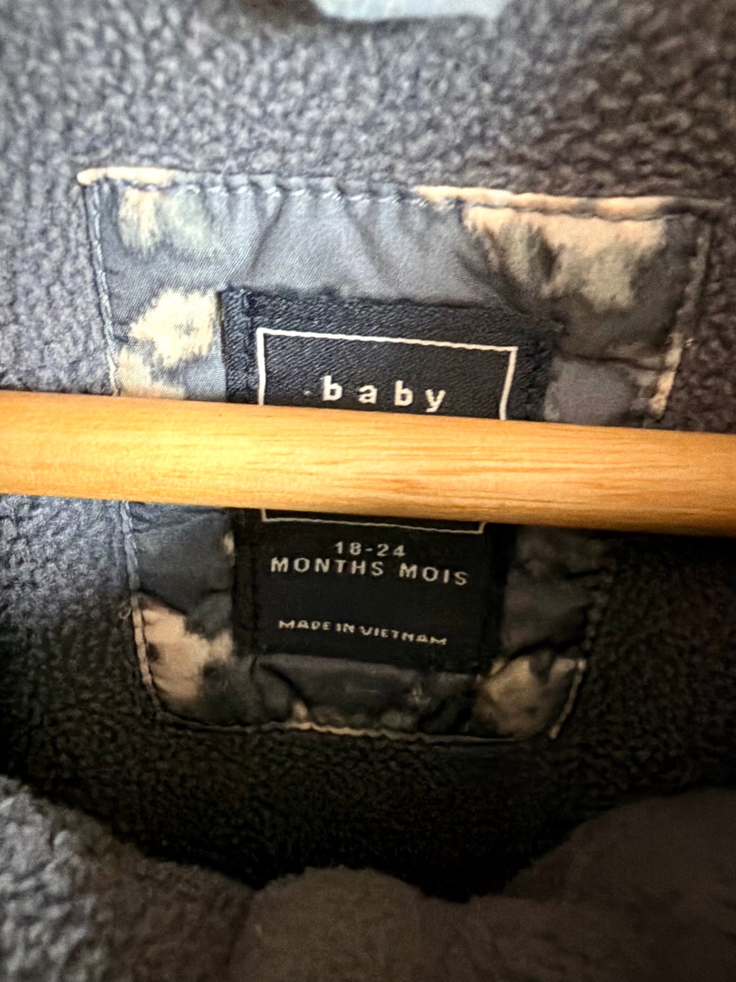 Gap Blue Floral Fleece Lined Jacket / 12-18m