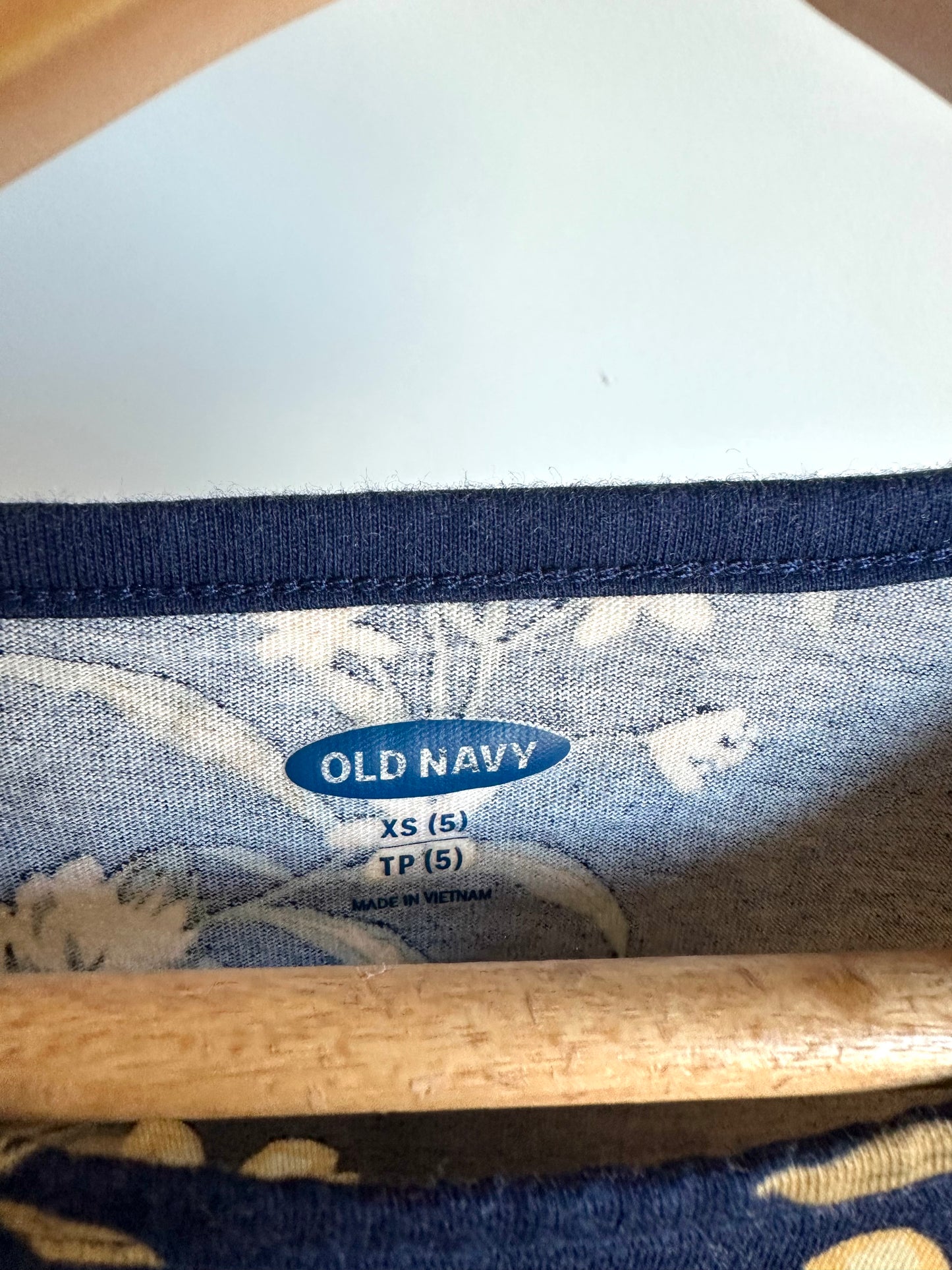 Navy Floral Dress / 5 years