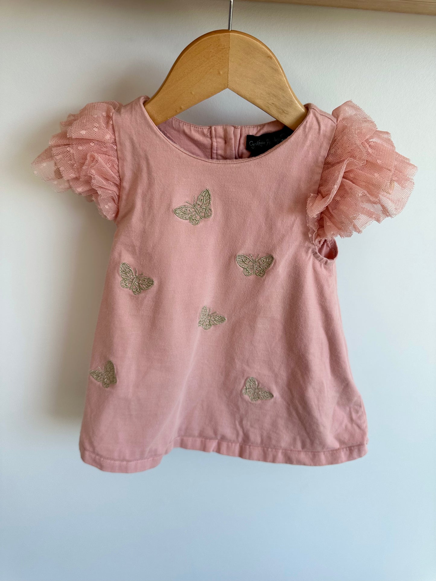 Butterfly Shirt with Lace Sleeves / 3T