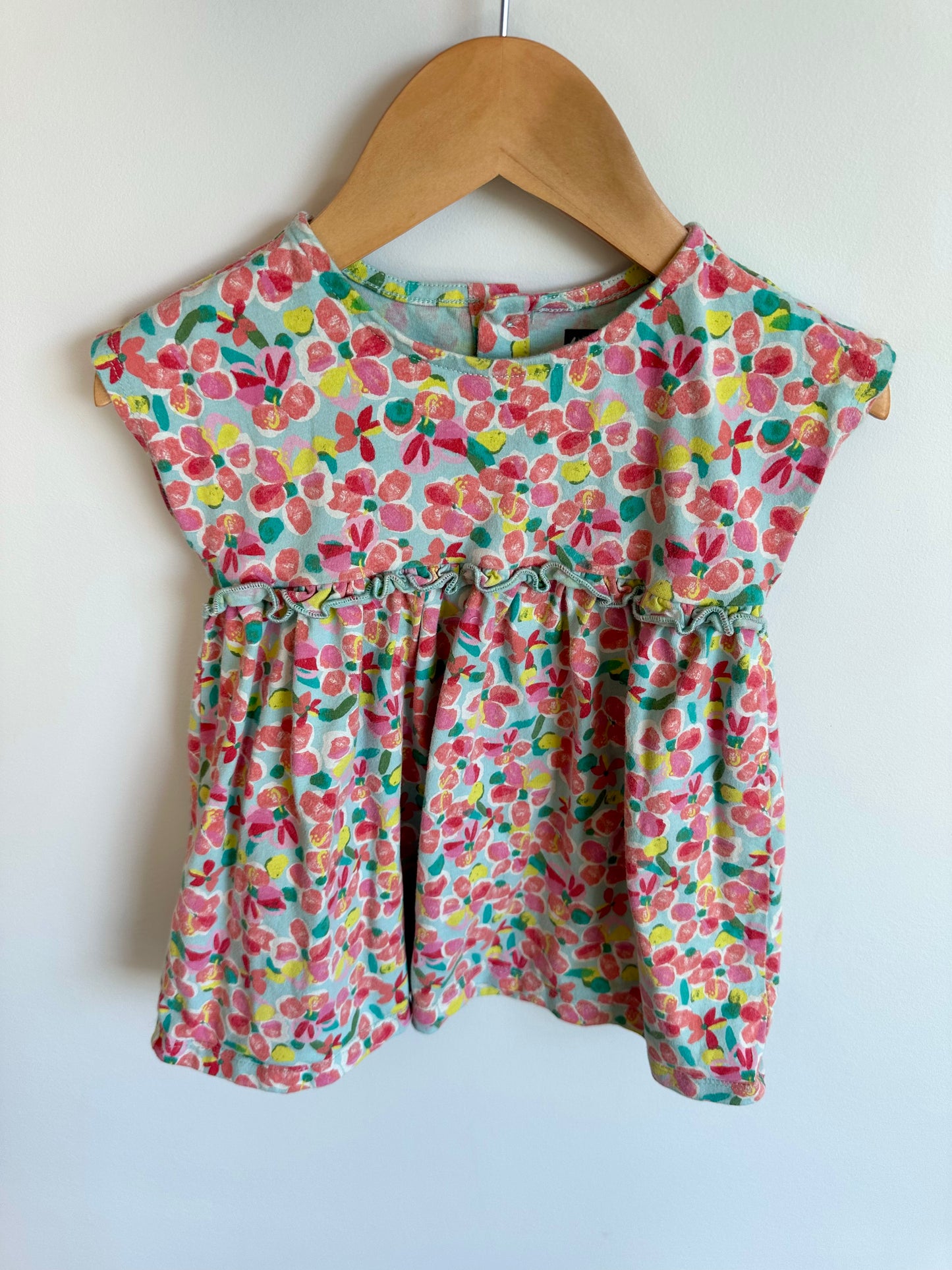 Flower with Ruffle Line Dress / 12-18m