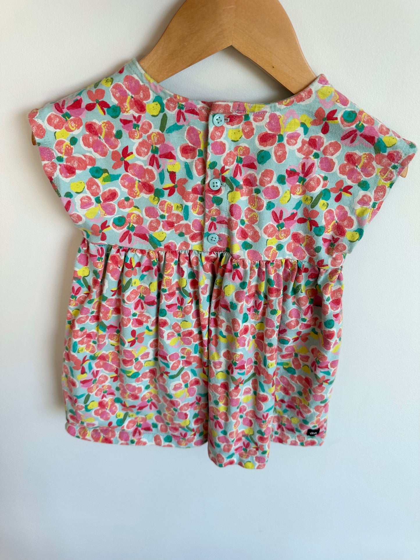 Flower with Ruffle Line Dress / 12-18m