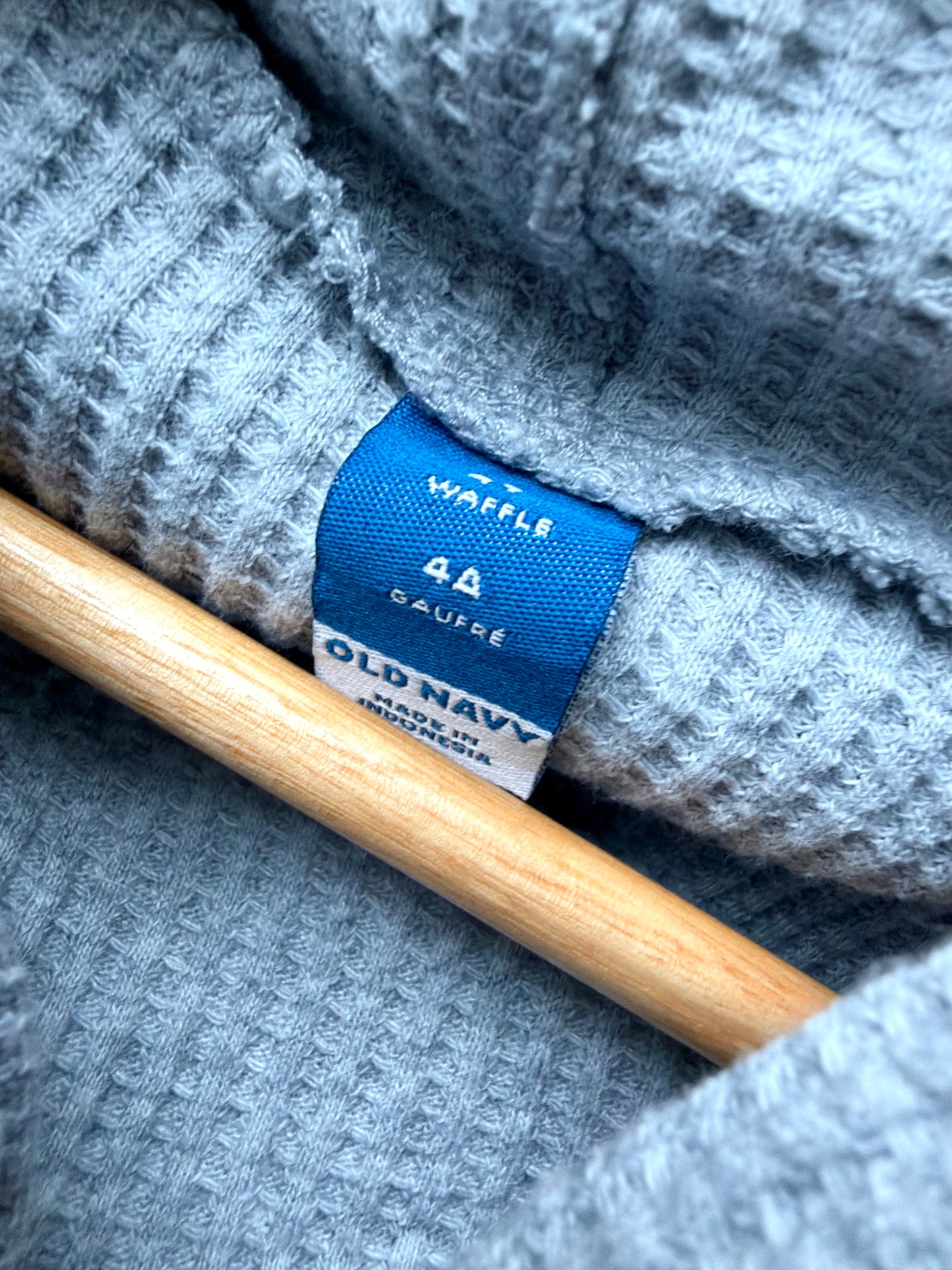 Grey Waffle Hooded Long Sleeve / 4T