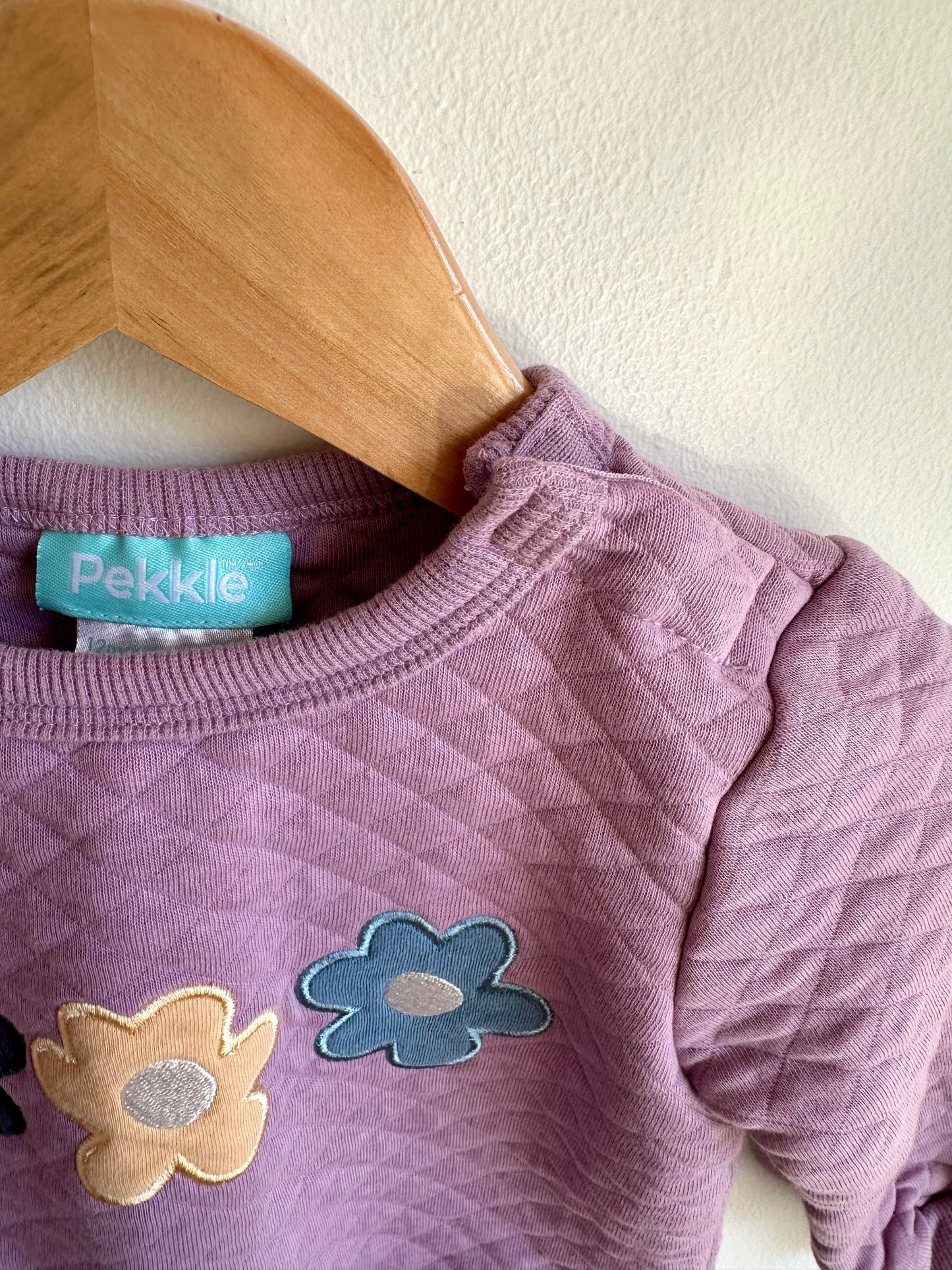 Purple Floral Crewneck / 12m