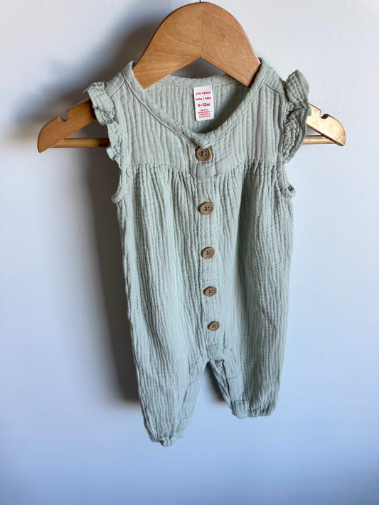 Sage Muslin Jumpsuit / 6-12m