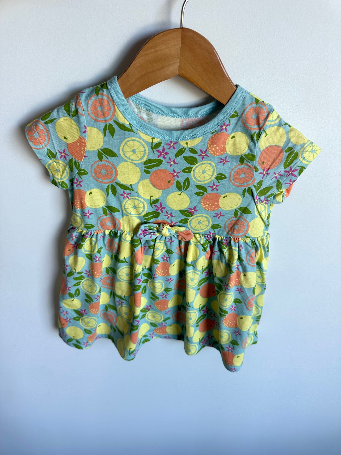 Citrus Dress with Bow / 12-18m