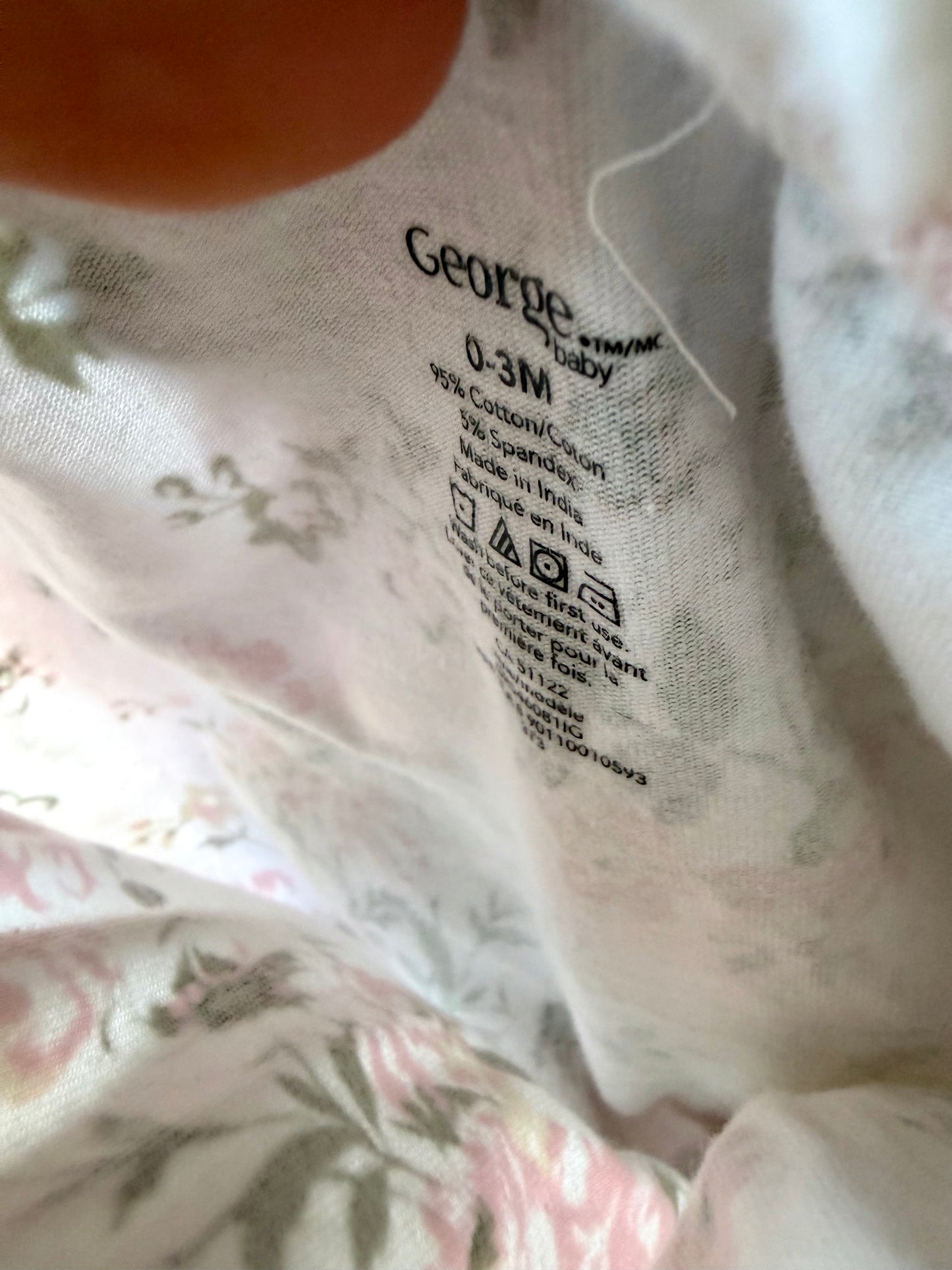 Floral Cream Pants / 0-3m