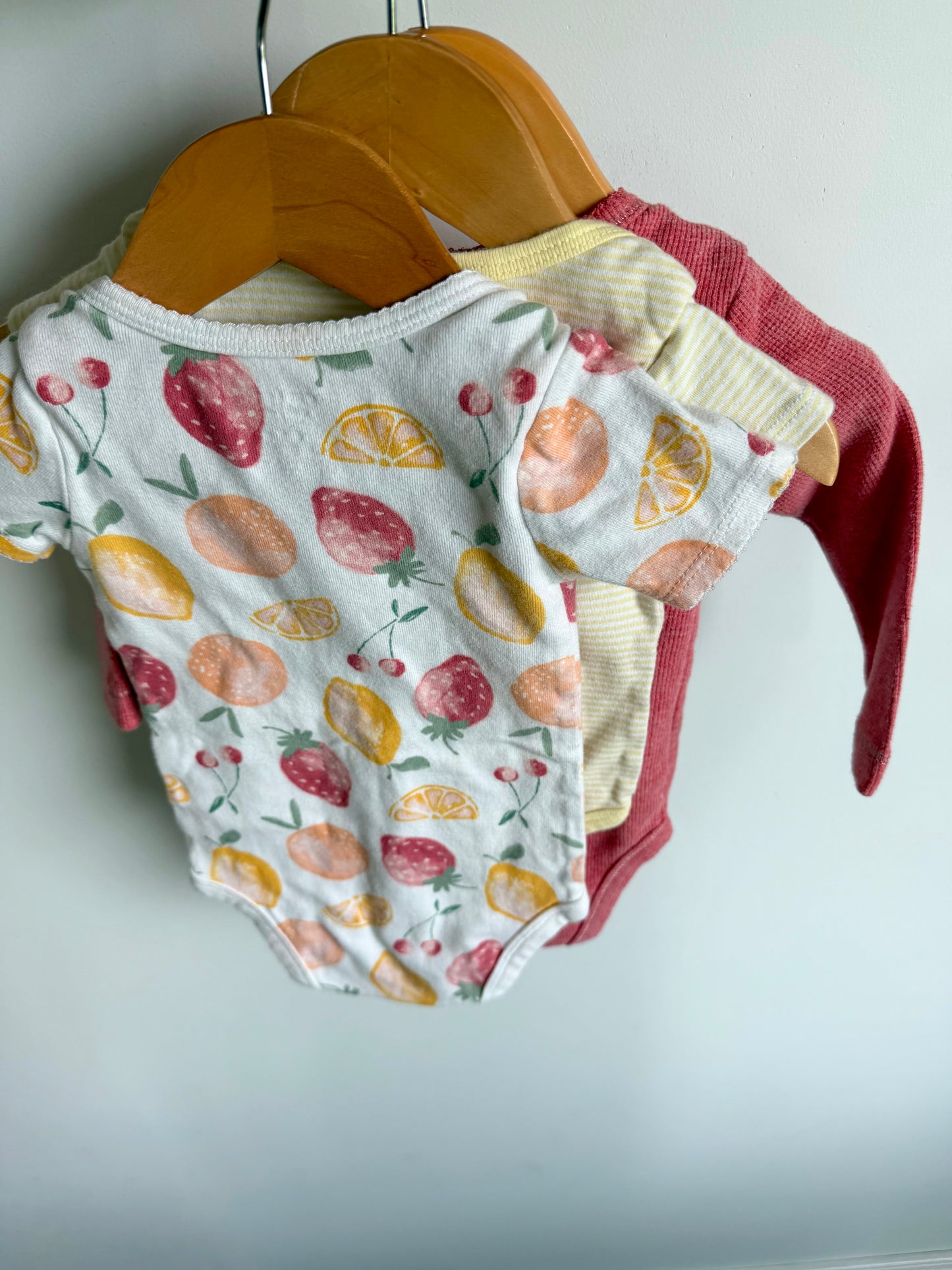 Fruit, Yellow, Waffle Bodysuits (2) / 6-12m